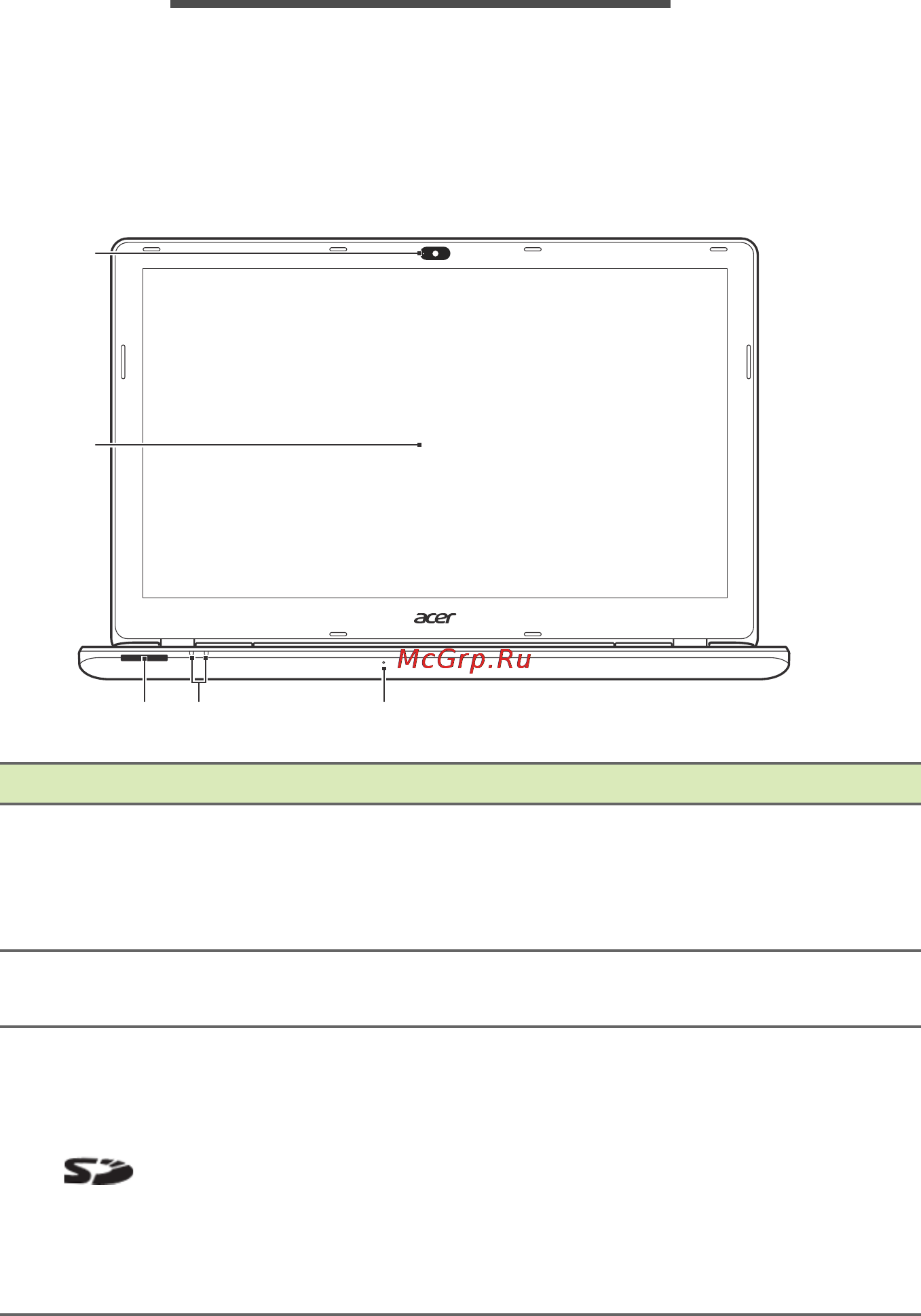 Acer Aspire E5-551G-T54A [9/96] Накомство с ноутбуко