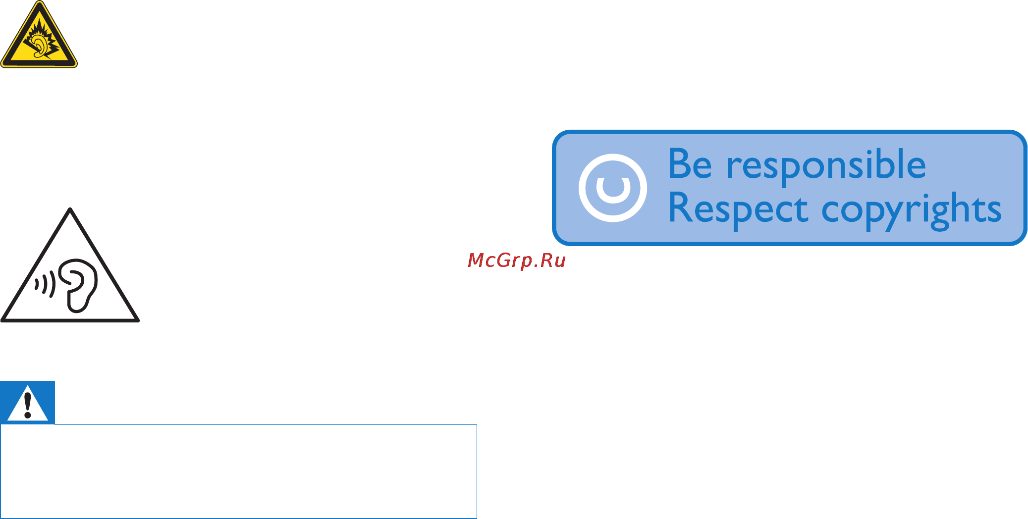 Philips SA4ACT02 [5/22] Be responsible respect copyrights
