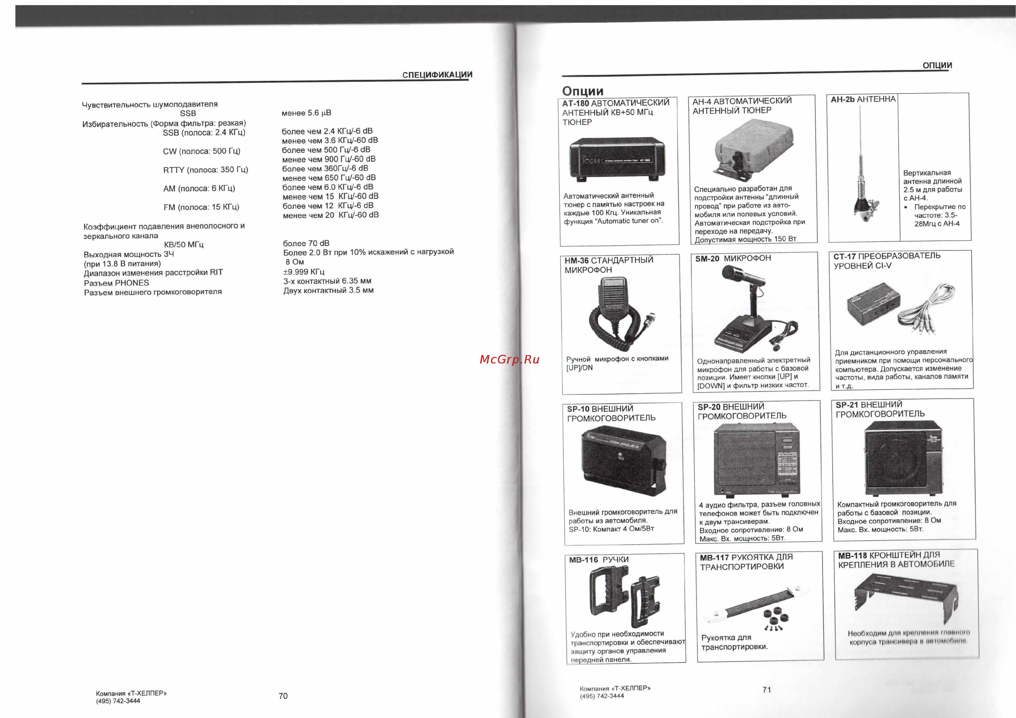 Icom IC-7200 [36/38] Опции__________