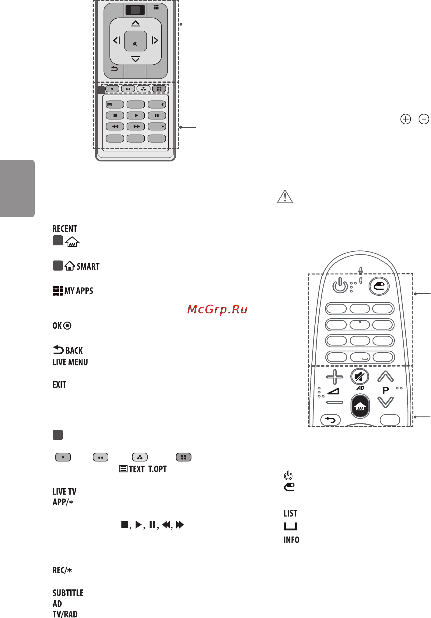 LG 43LF630V [115/135] Funcţiile telecomenzii magice