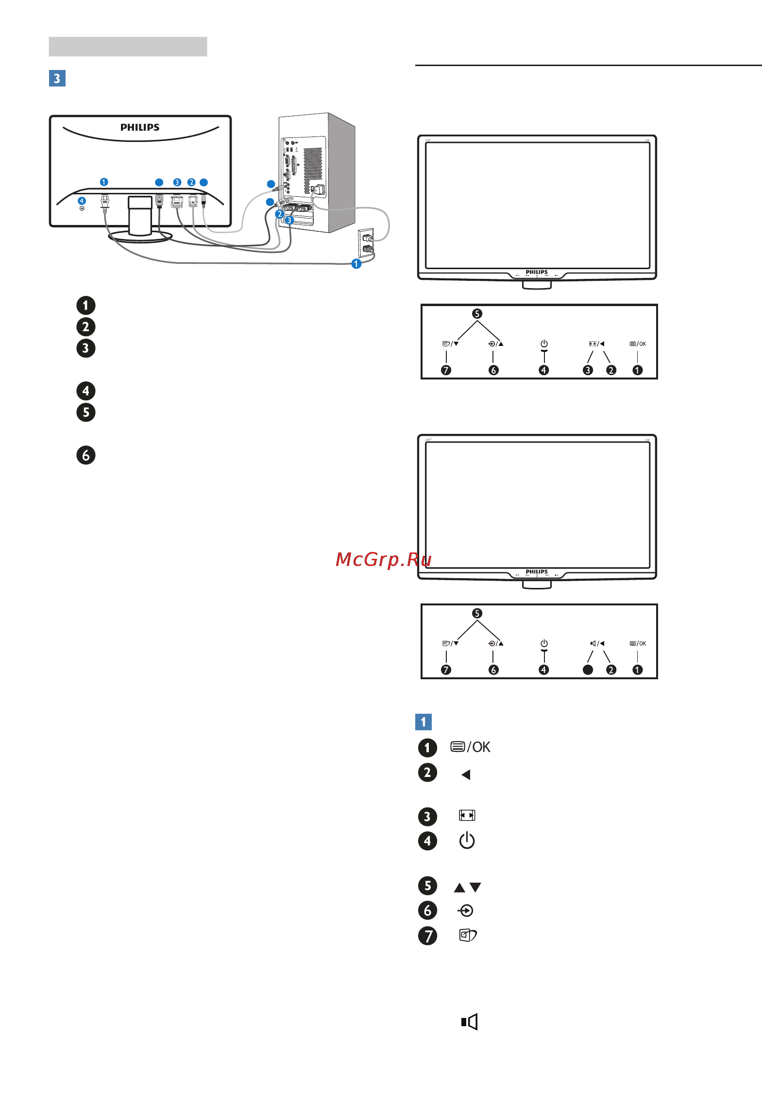 Philips 273E3LHSB(S) [7/42] Эксплуатация монитора