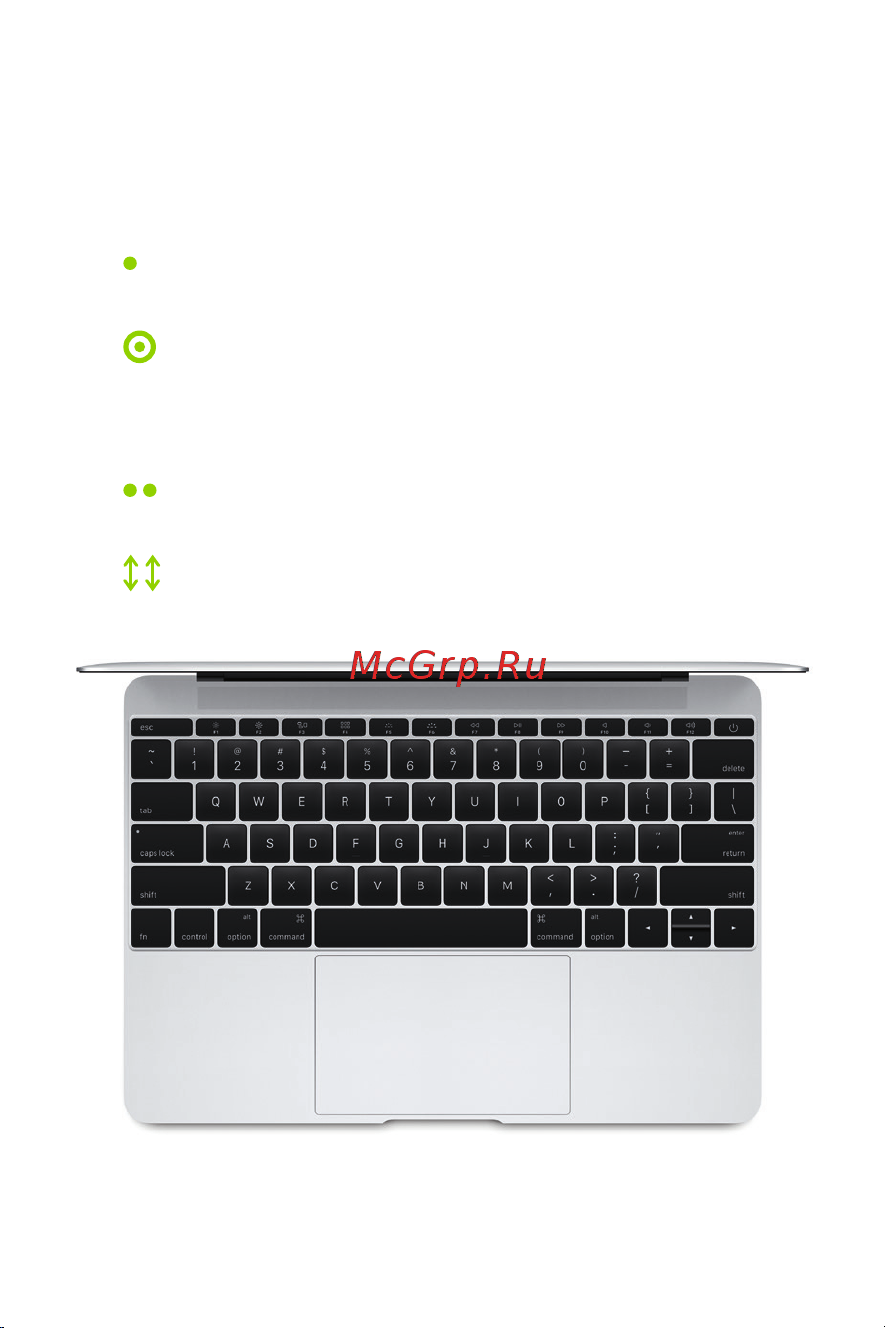 Apple MacBook 12u0022 Core M1.2/8/512 SSD Gold(MK4N2RU/A) [5/22] Управляйте вашим компьютером mac с помощью трекпада force touch многие действия на macbook можно выполнять простыми жестами на трекпаде чувствительность к силе нажатия позволяет трекпаду различать легкое нажатие и сильное нажатие предоставляя вам новый уровень интерактивности чтобы узнать подробнее выберите системные настройки в dock и нажмите трекпад
