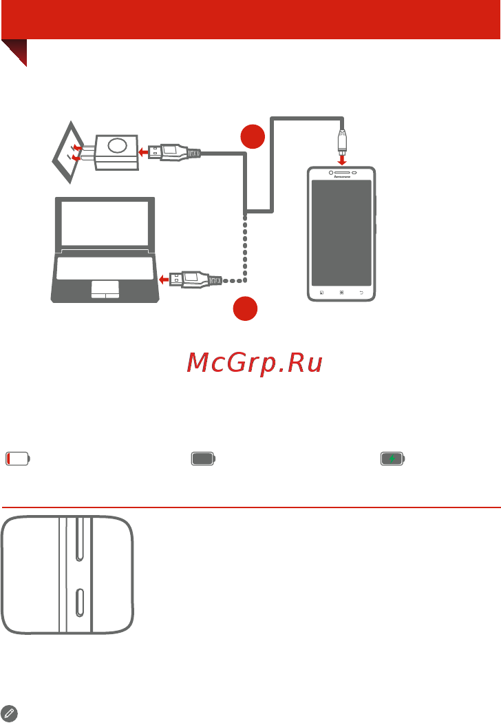 Lenovo A6000 [6/52] Зарядка аккумулятора
