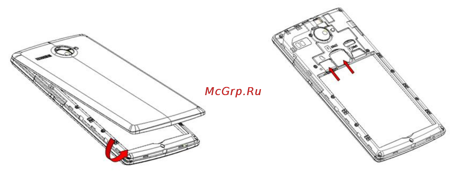 Fly FS501 Nimbus 3 [11/43] Установка sim карты
