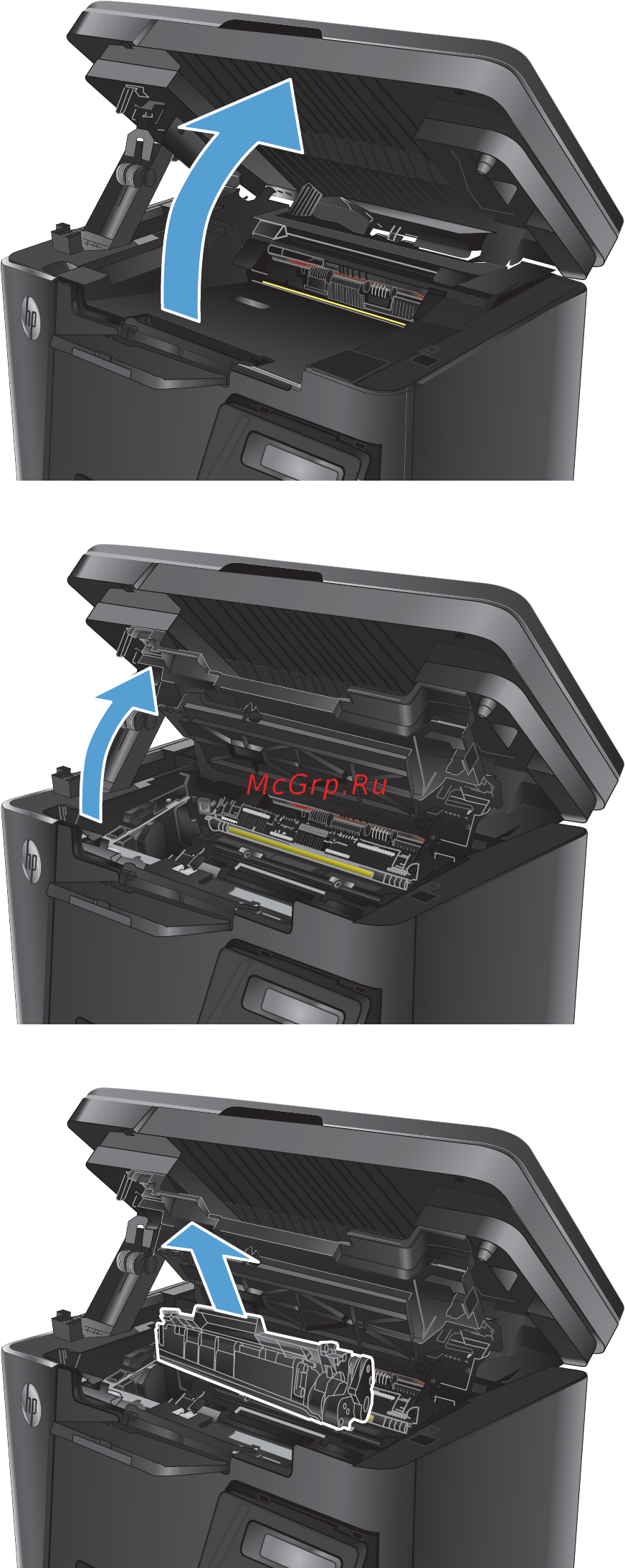 HP LaserJet Pro MFP M127-M128 [80/136] Замена картриджа с тонером