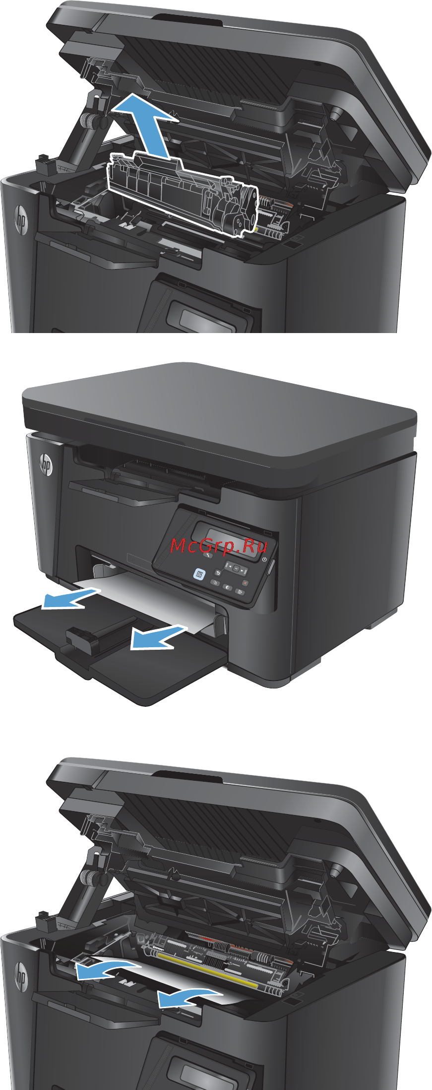 HP LaserJet Pro MFP M127-M128 [95/136] Ruww устранение замятий в подающем лотке 85
