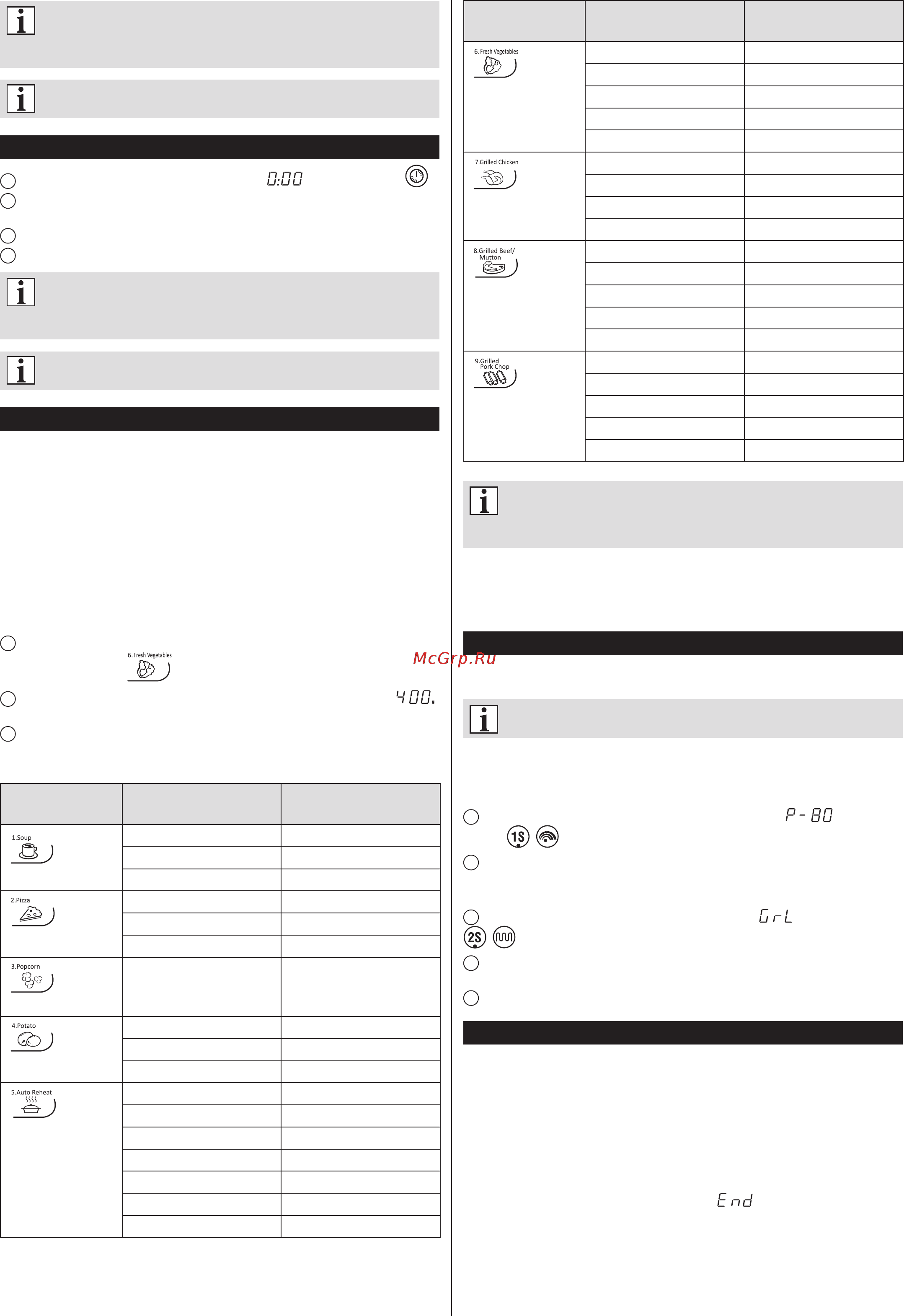 Zelmer MW4163LS [21/64] Automatické menu auto menu