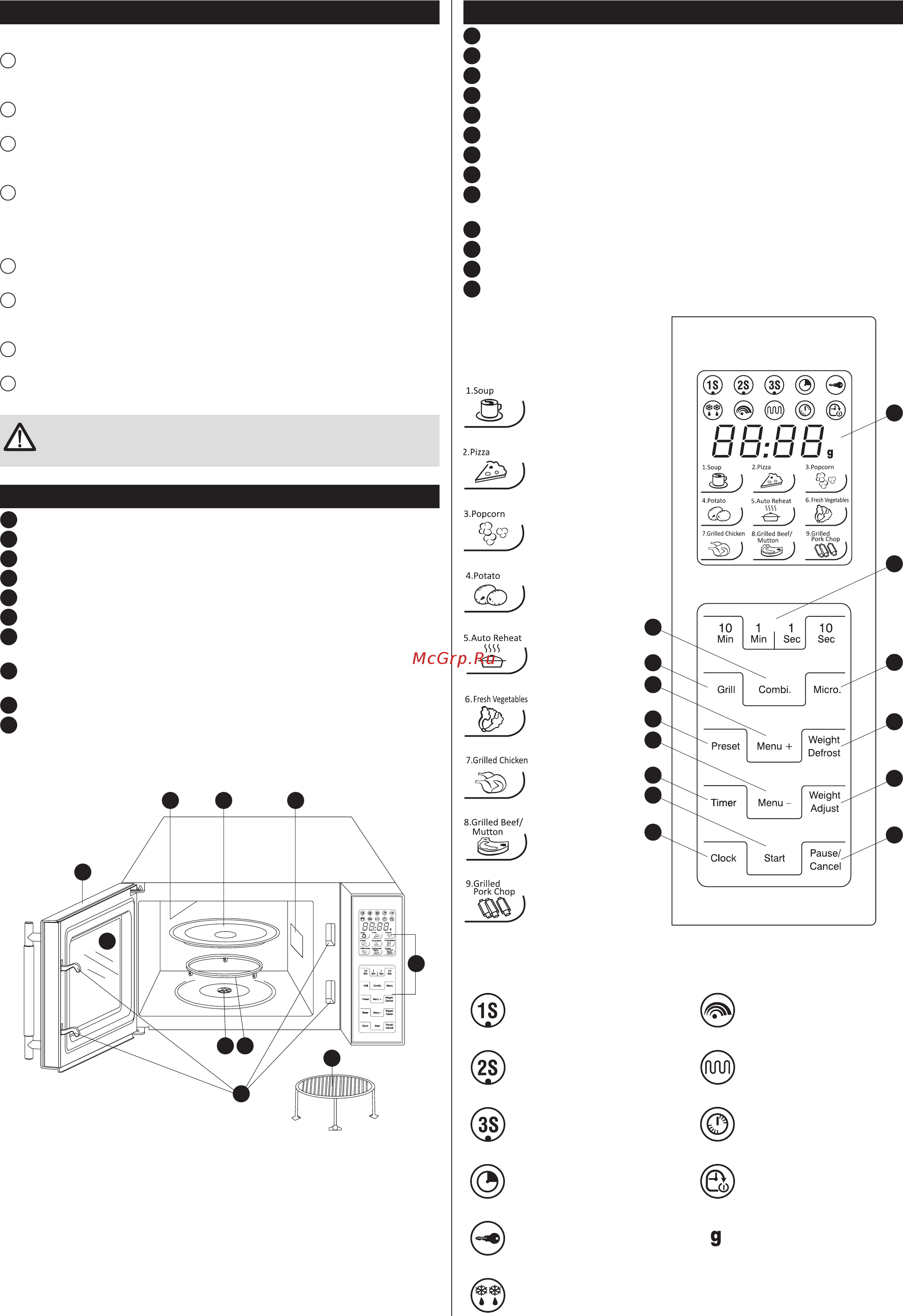 Zelmer ZMW3133B (MW4163LS) [33/64] Construcţia cuptorului