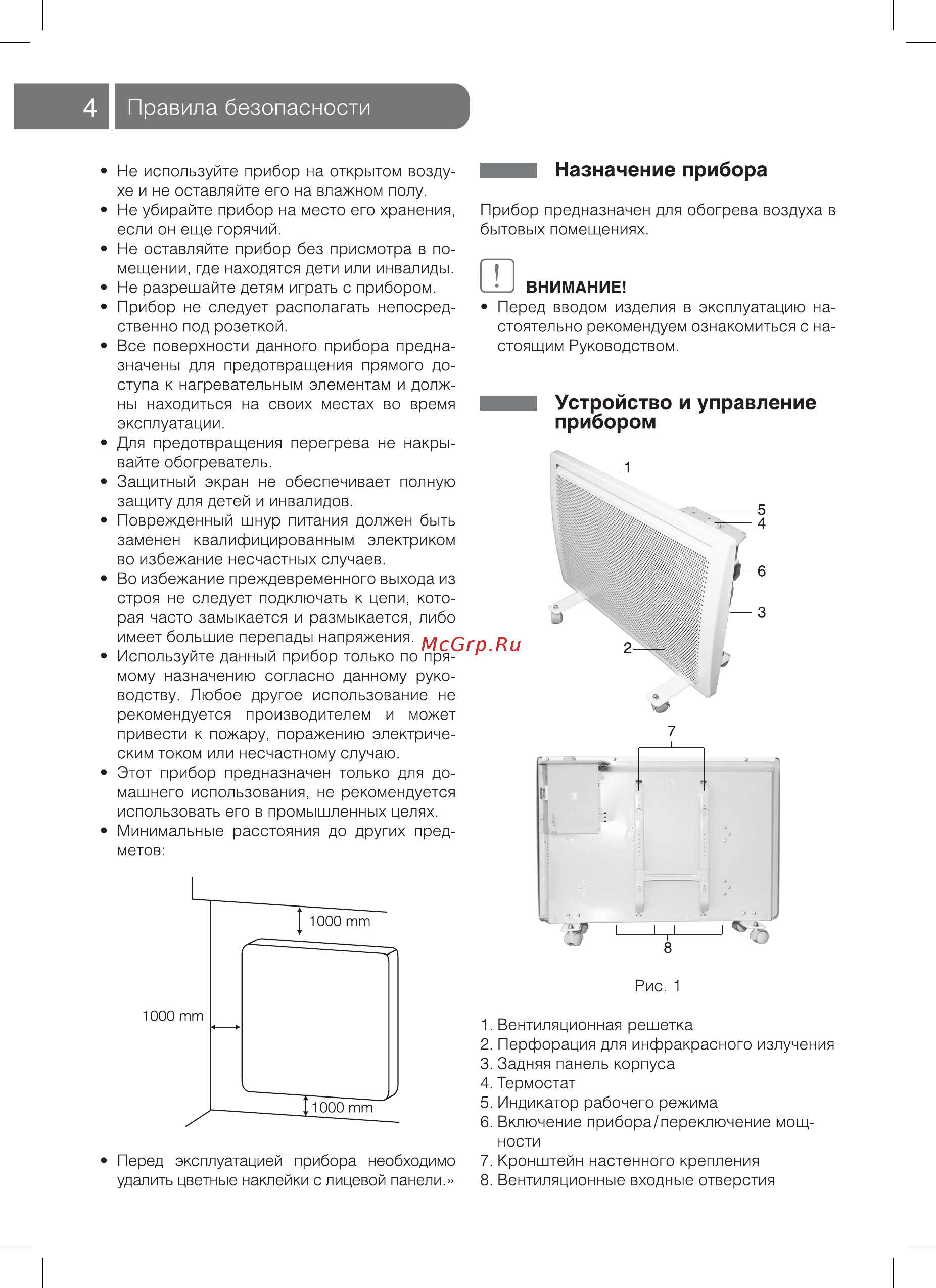 Ballu INFRARED FAR BIHP/F-2000 [4/16] Устройство и управление прибором