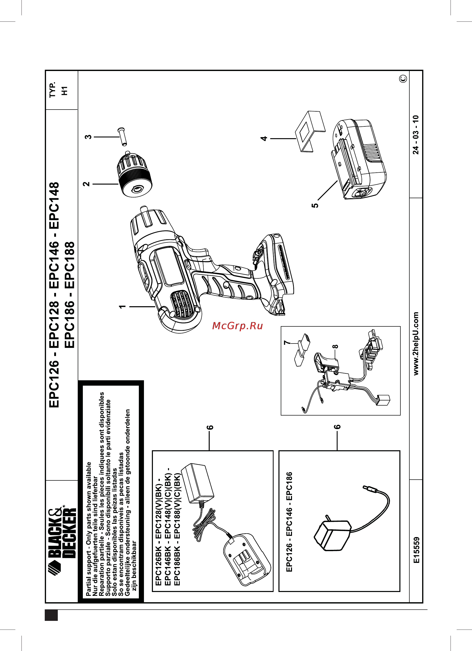 Black & Decker EPC128BK Инструкция по эксплуатации онлайн [90/92] 119945