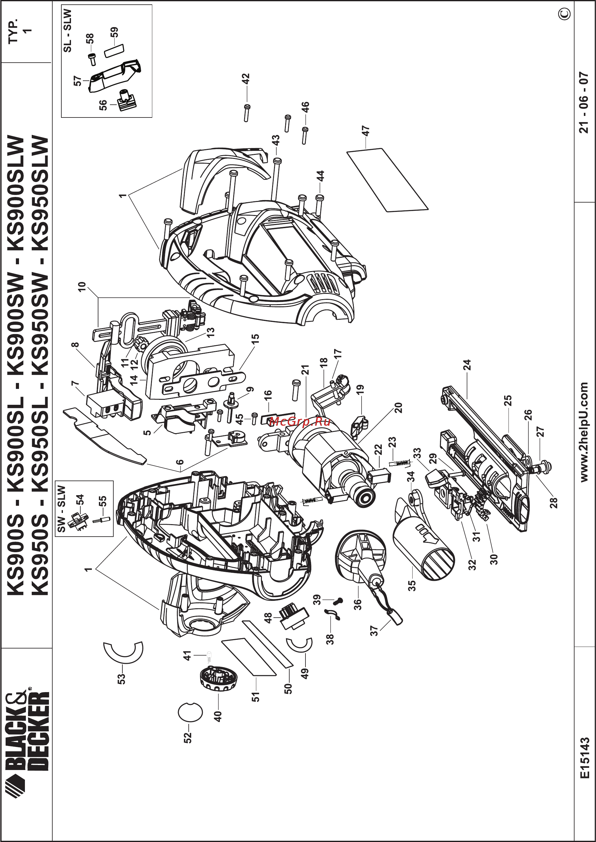 Black & Decker KS 950 SLK Инструкция по эксплуатации онлайн [15/15] 119839