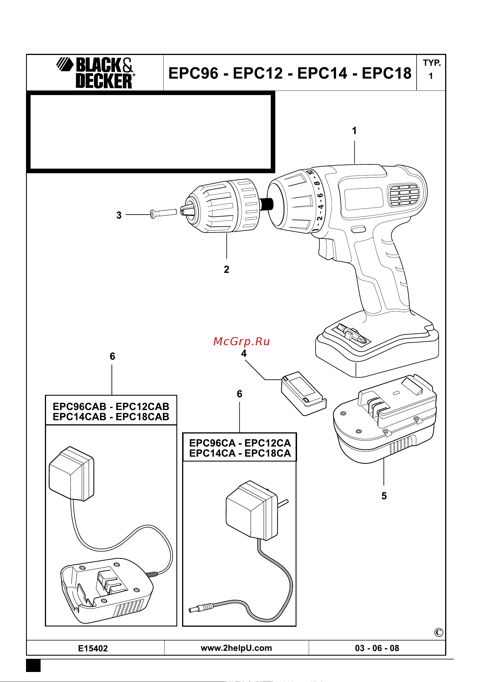 Black & Decker EPC 18 CABK Инструкция по эксплуатации онлайн [12/12] 119898