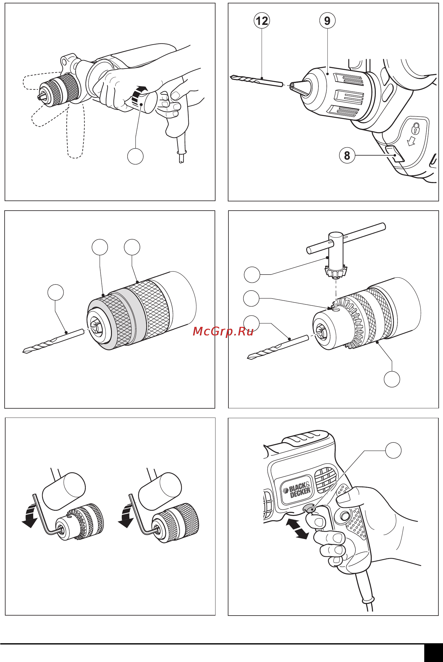 Black & Decker KR 504 CRE Инструкция по эксплуатации онлайн [3/80] 119951