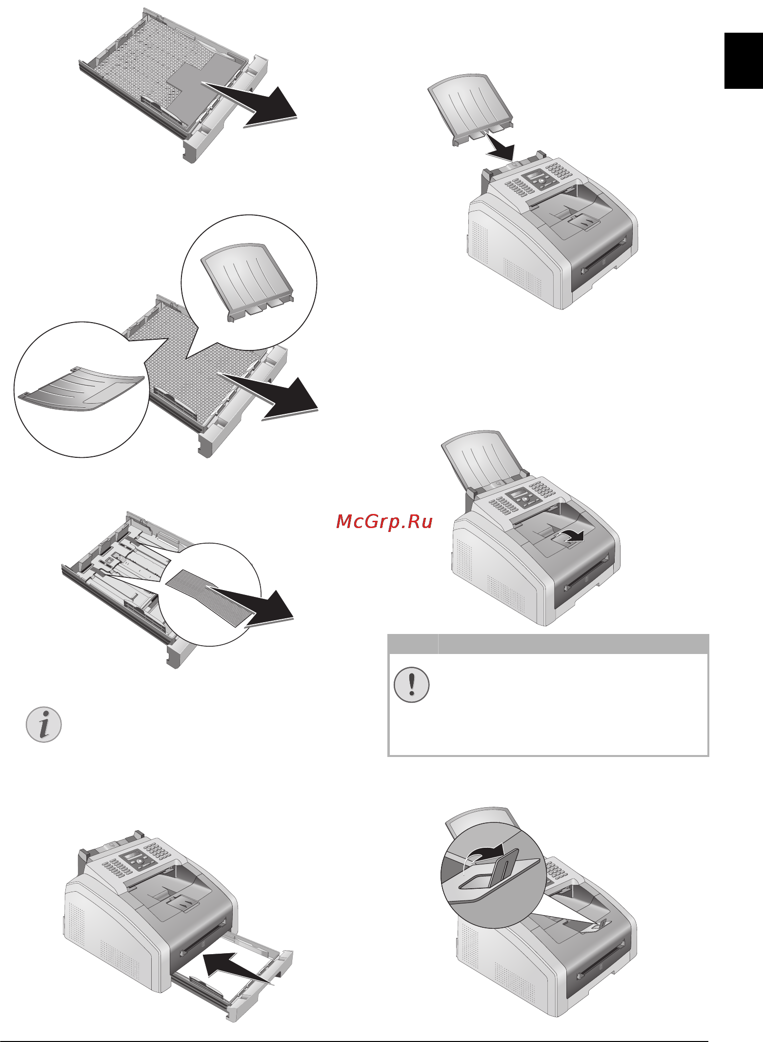 Philips Laserfax 5135 [13/68] Fold out the print out sup port