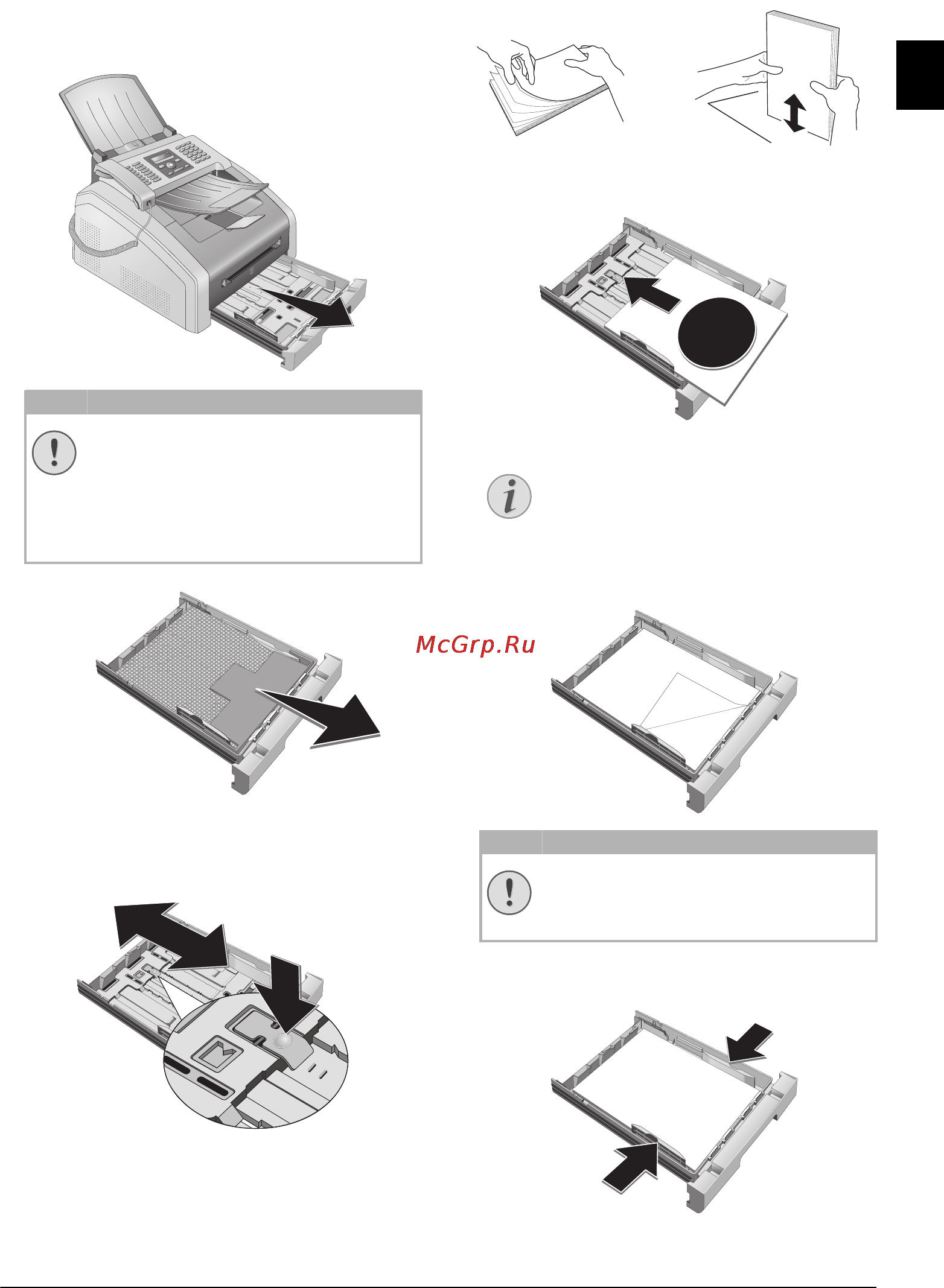 Philips Laserfax 5135 [23/68] Insert paper into the paper tray