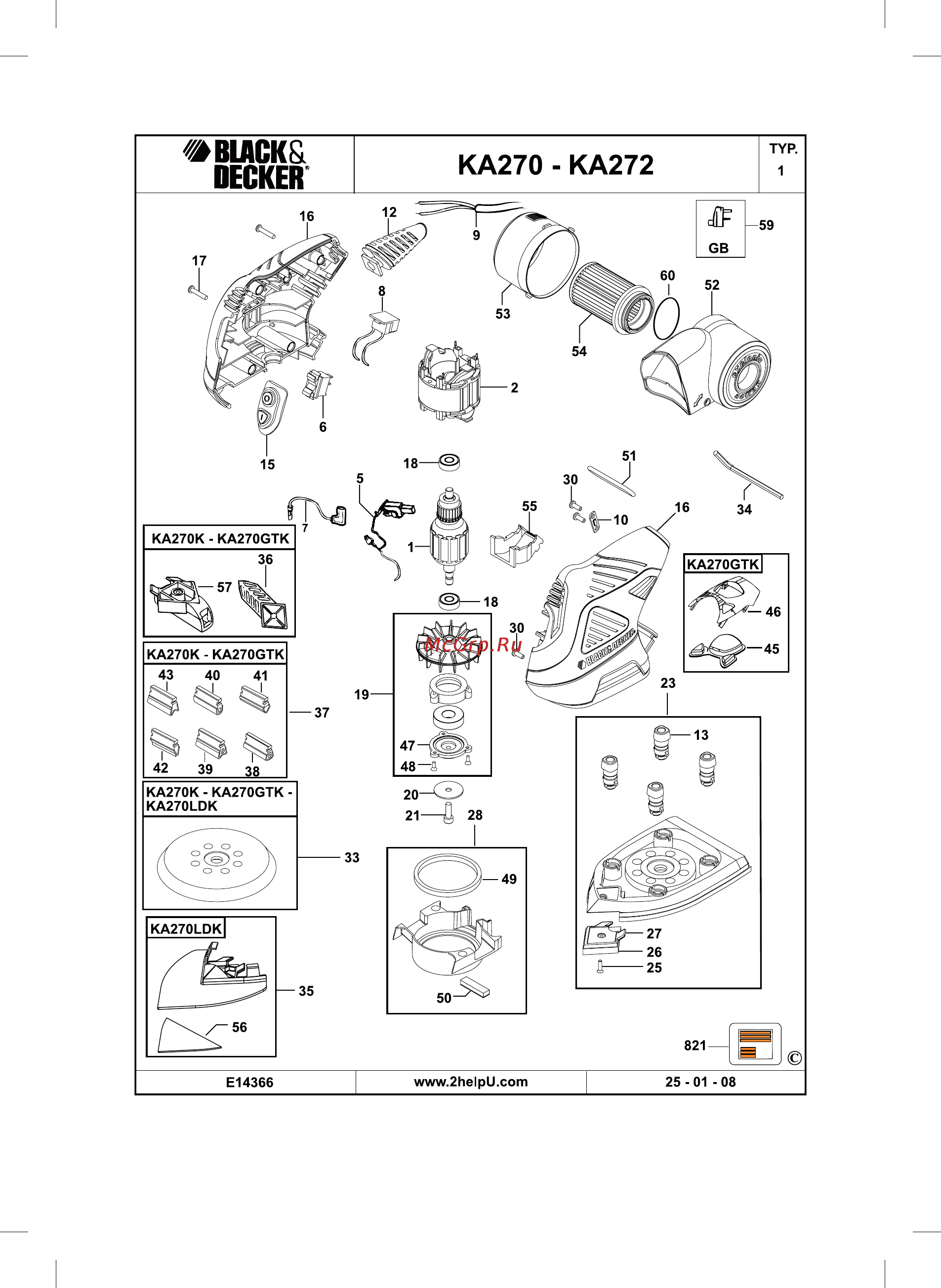 Black & Decker KA 272 Инструкция по эксплуатации онлайн [13/20] 119894