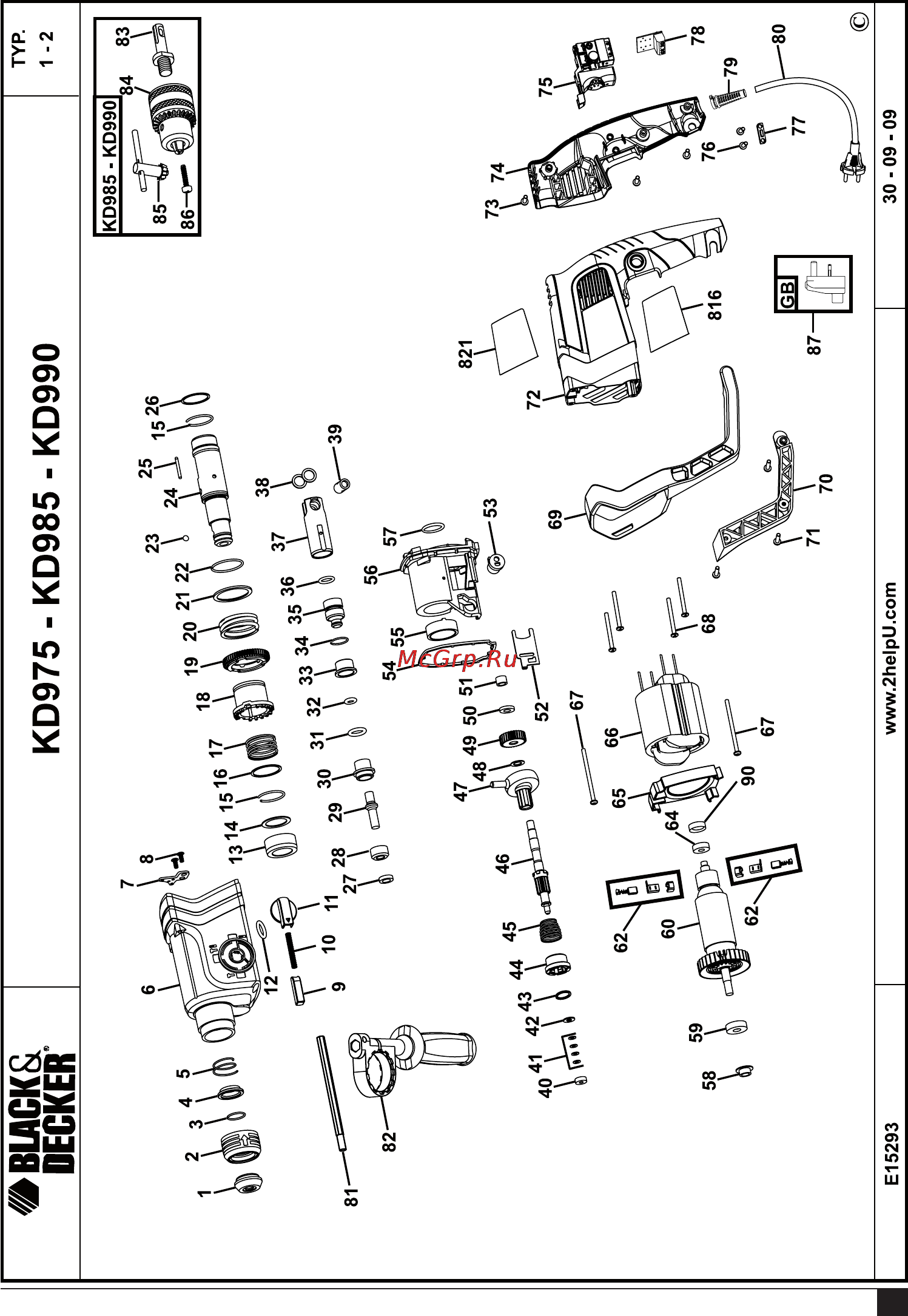 Black & Decker KD 975 Инструкция по эксплуатации онлайн [73/76] 119953