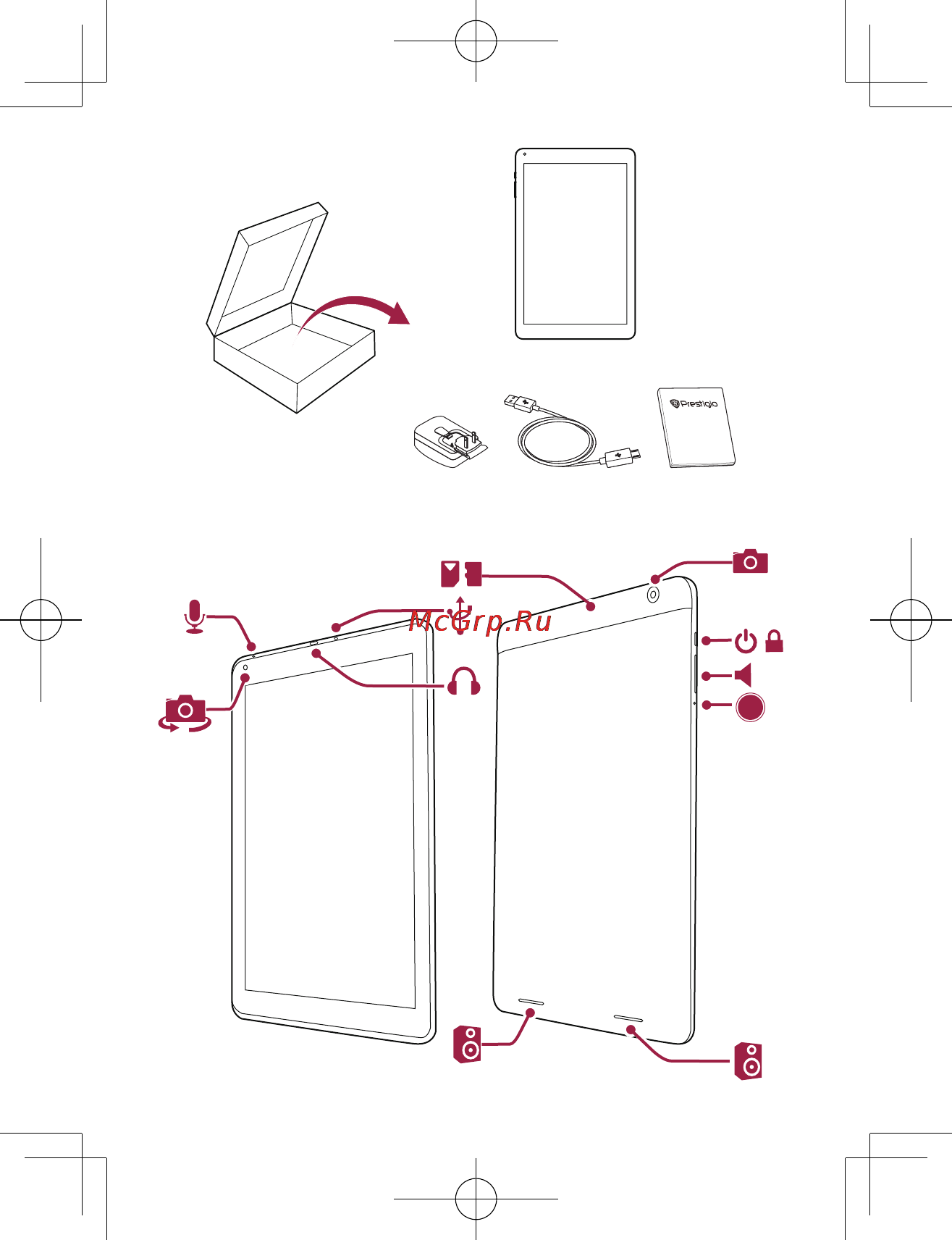 Prestigio Multi Pad Muze 5001 Руководство по быстрому старту онлайн