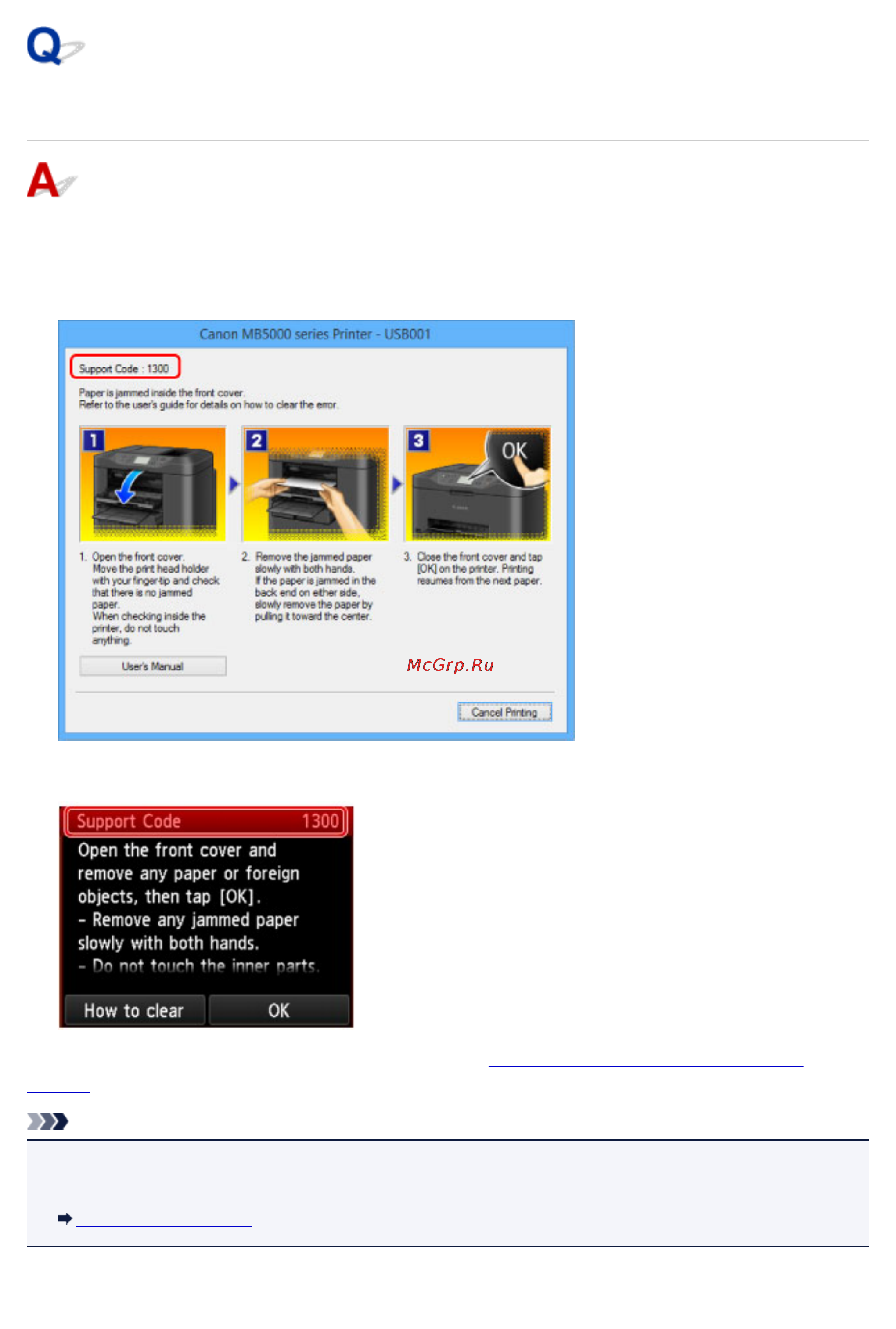 Canon MAXIFY MB5340 [1003/1205] Замятие бумаги