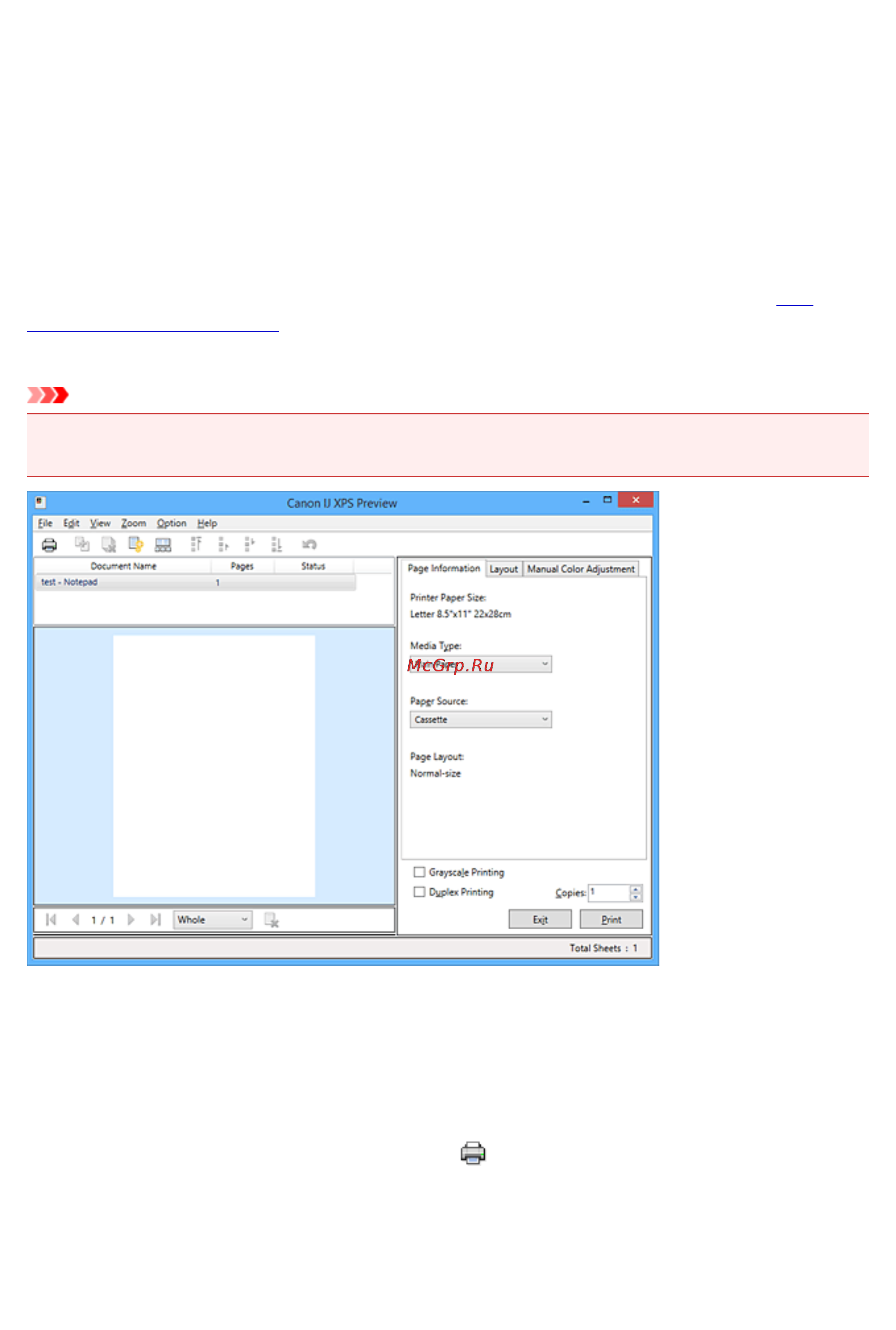 Canon MAXIFY MB5340 [528/1205] Описание функции предварительный просмотр canon ij xps