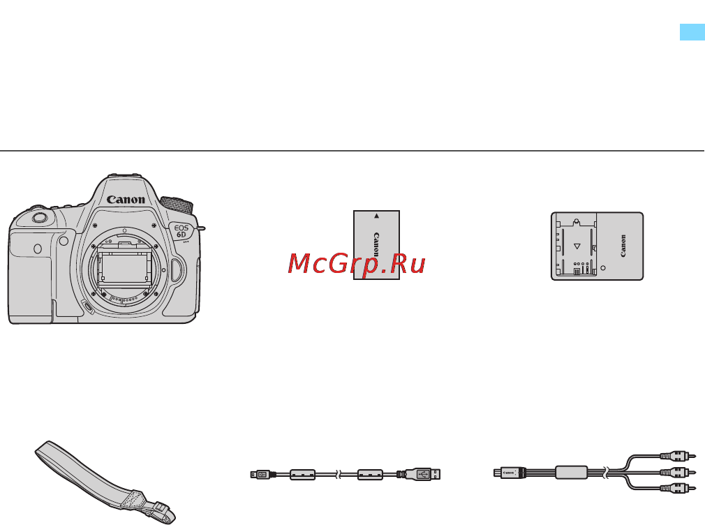 Canon EOS 6D WG Kit 24-105 IS STM Black [4/406] Контрольный список комплекта поставки