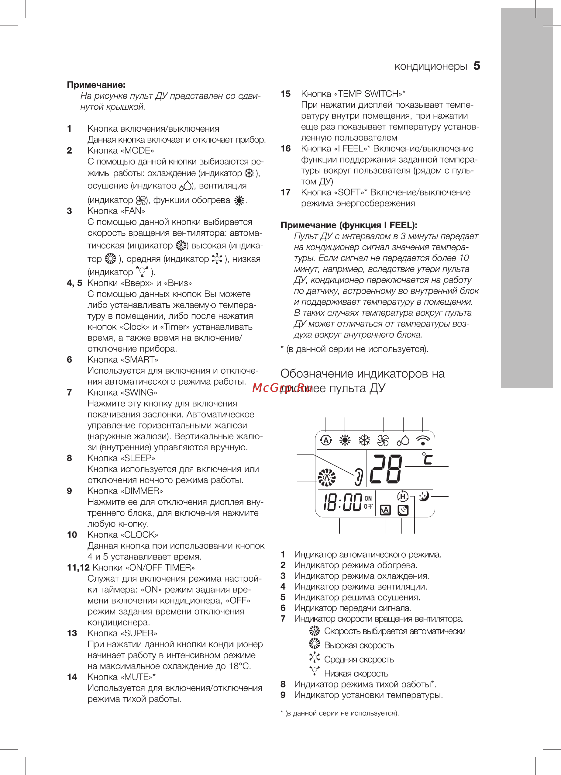 Electrolux AIR GATE EACS-12HG-M/N3/in внутренний блок Инструкция по эксплуатации онлайн [5/22] 331373