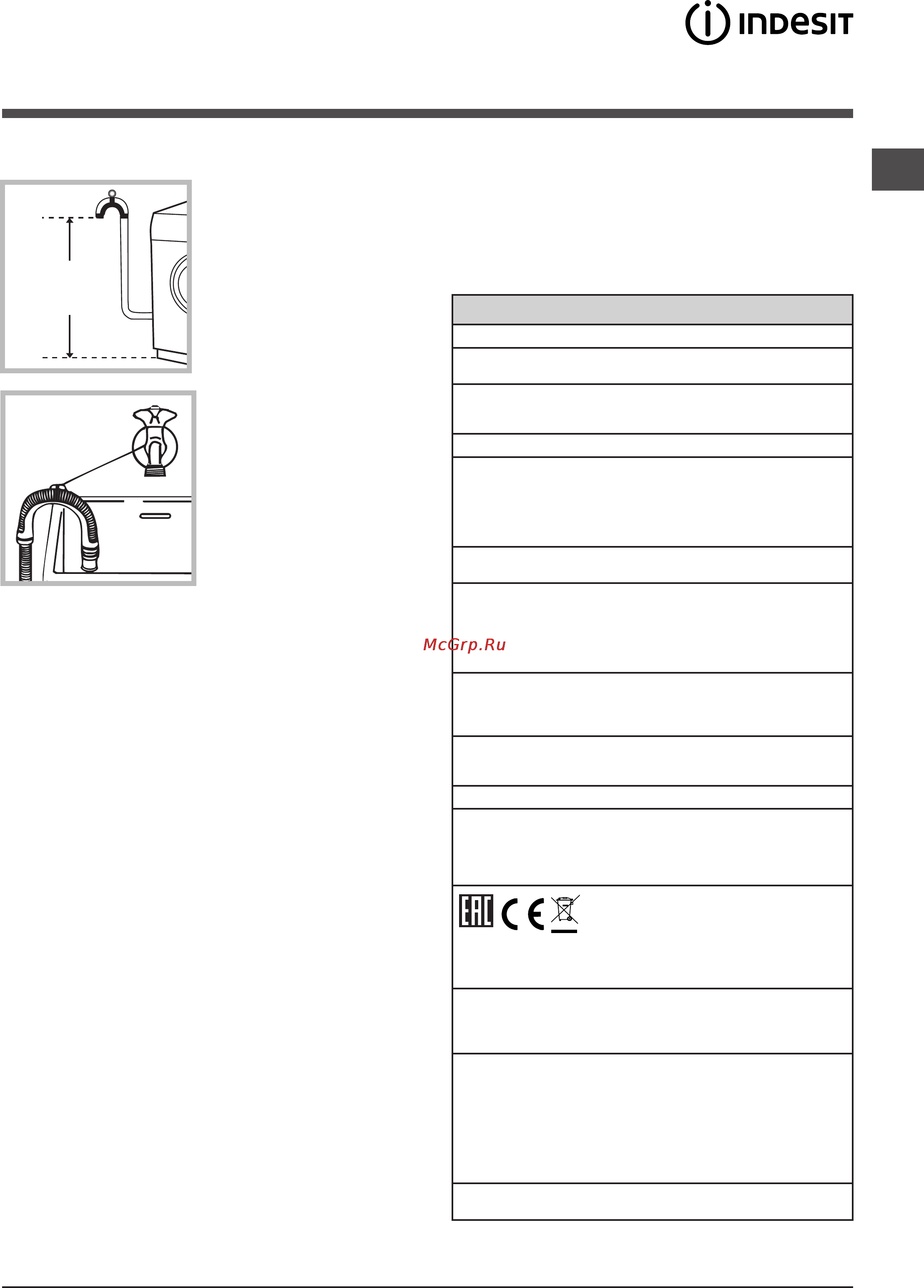 Indesit NS 5051 S [3/12] Первый цикл стирки