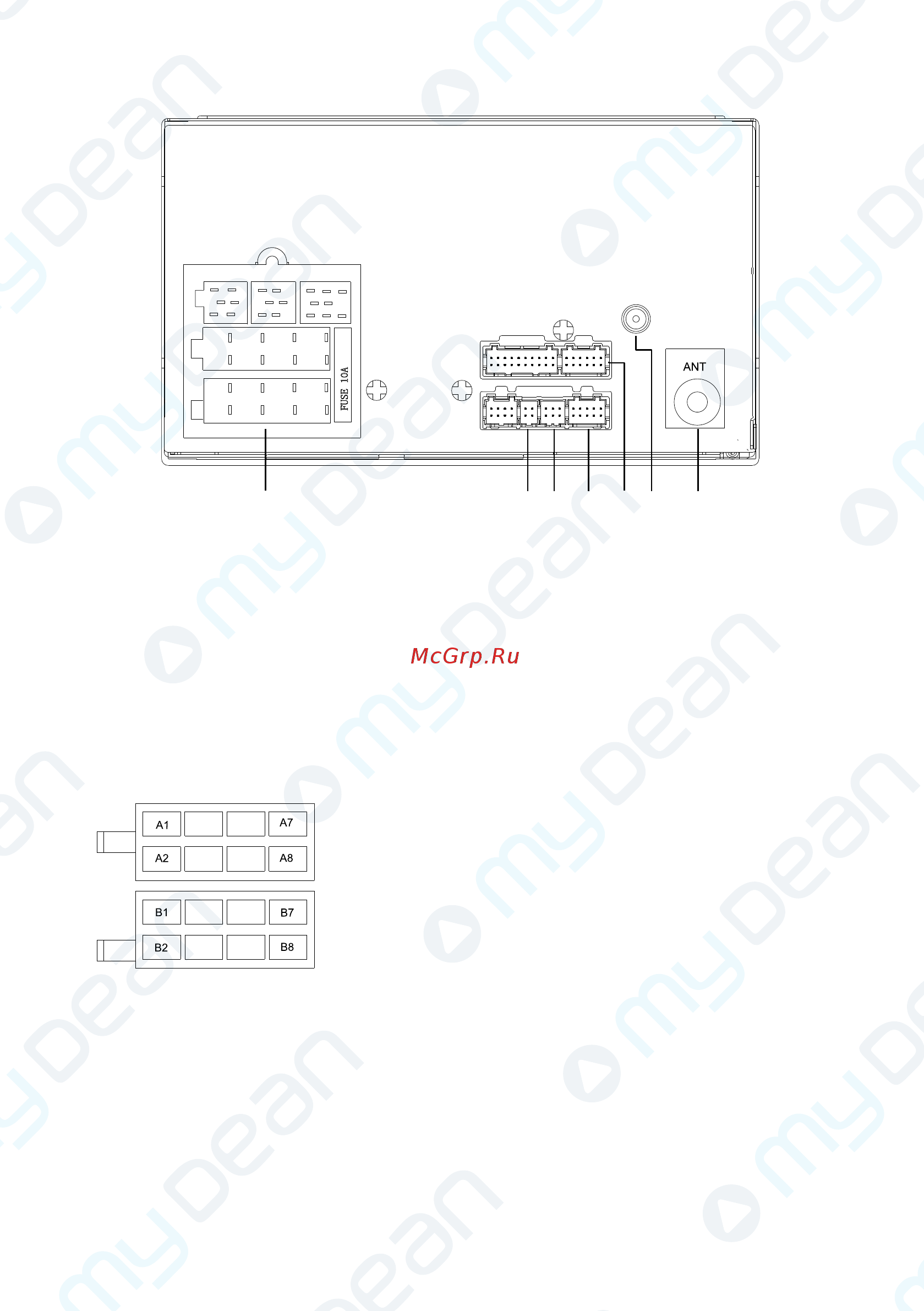 MyDean 4804 [19/24] Расположение разъемов mydean 4804