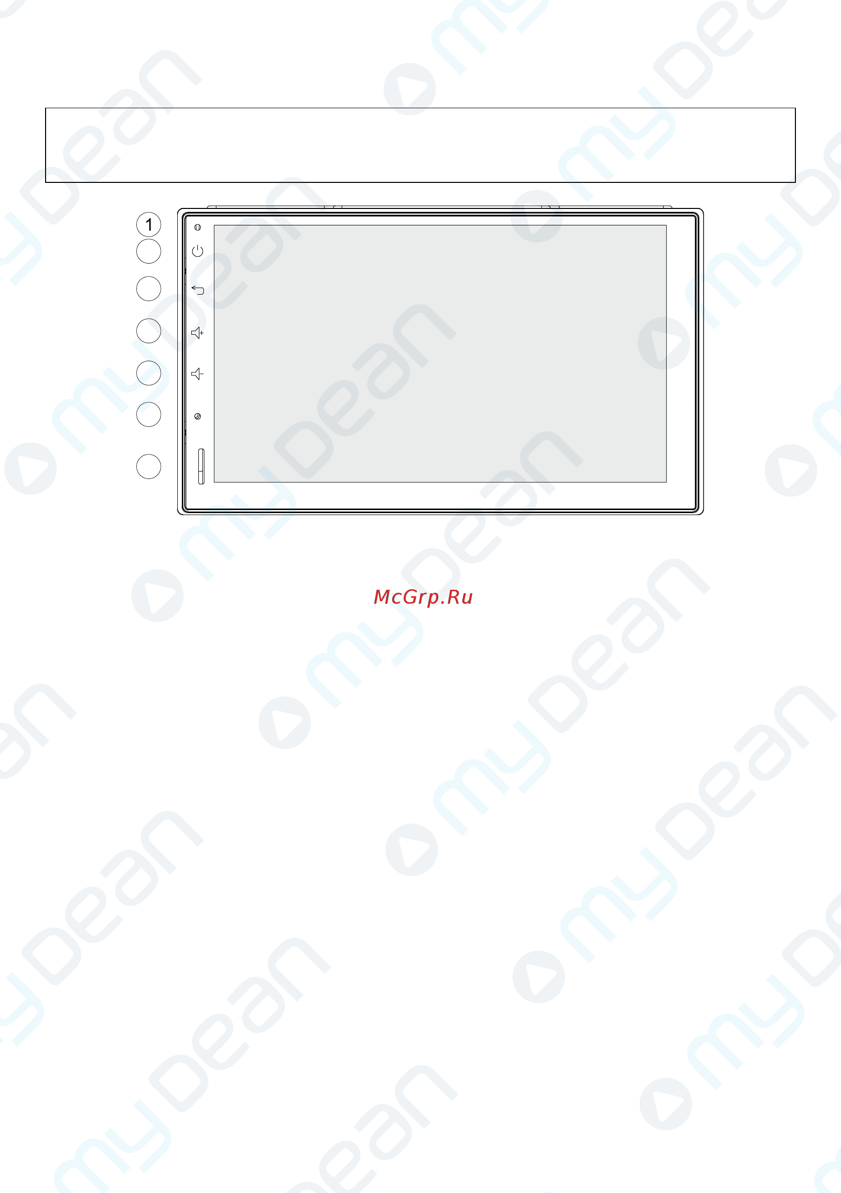MyDean 4804 [4/24] Передняя панель навигационной системы