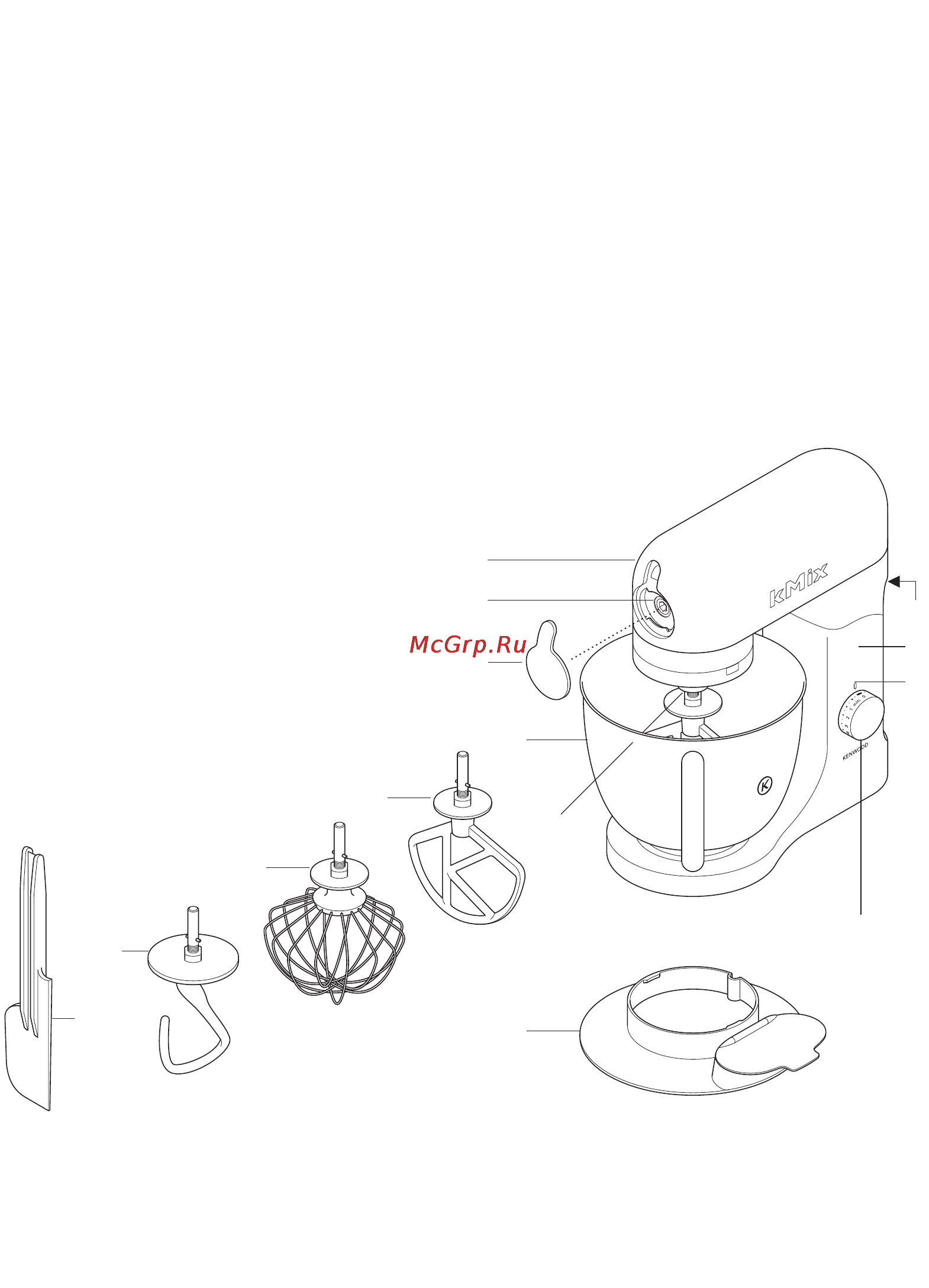 Kenwood KMX50GR (OW20011031) [24/125] Die bestandteile ihrer kenwood küchenmaschine