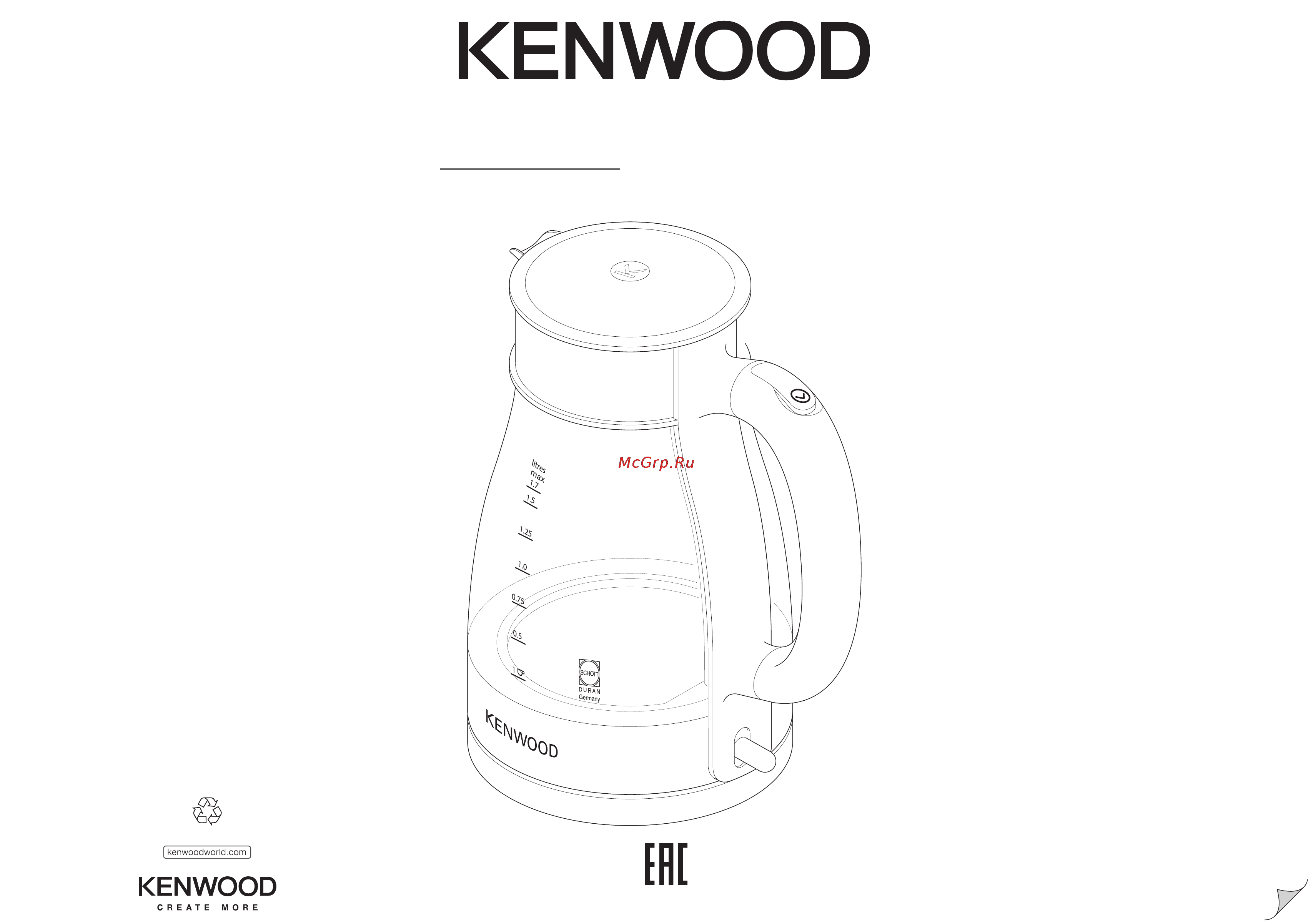 Kenwood ZJG111CL (OW21000001) Инструкция по эксплуатации онлайн