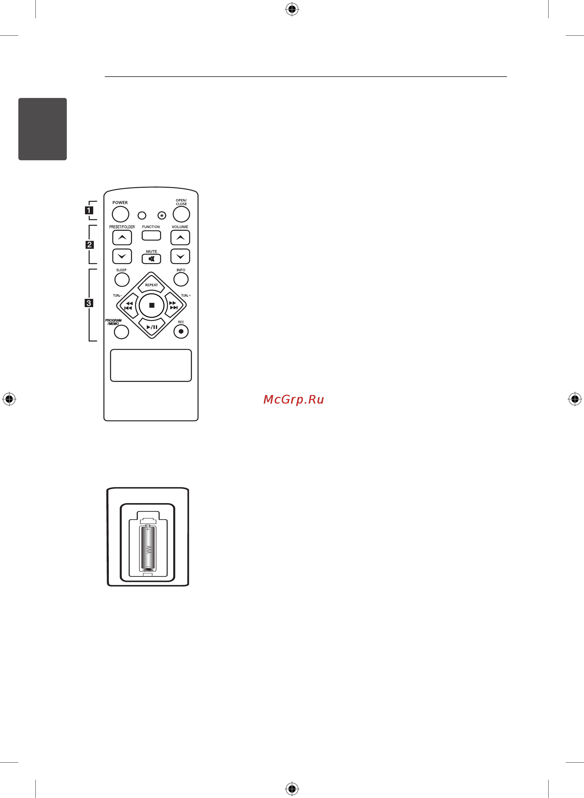 LG SB159ST [8/22] Пульт дистанционного управления