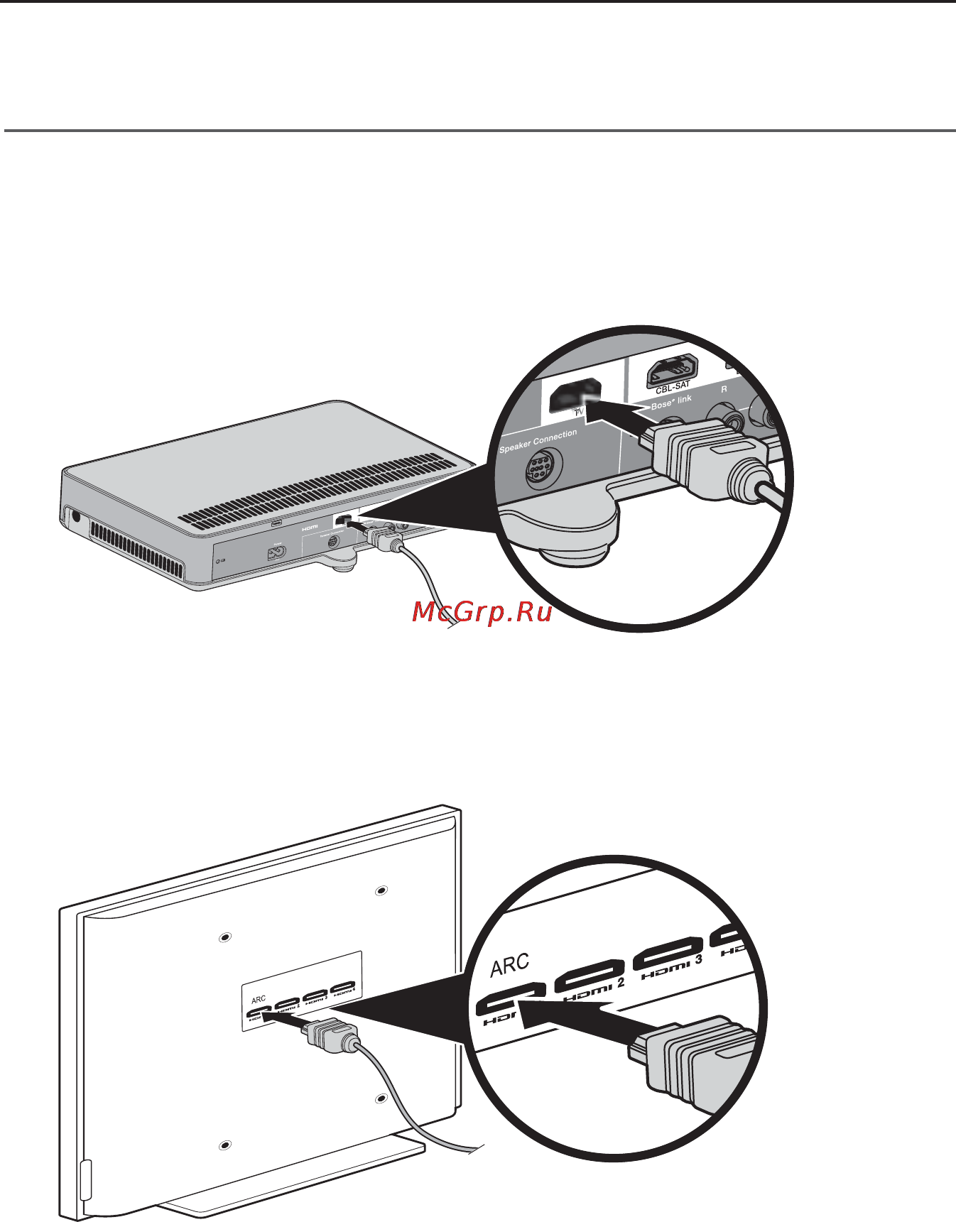 Bose CineMate 130 Black [12/34] Подключение консоли к разъему hdmi arc телевизора