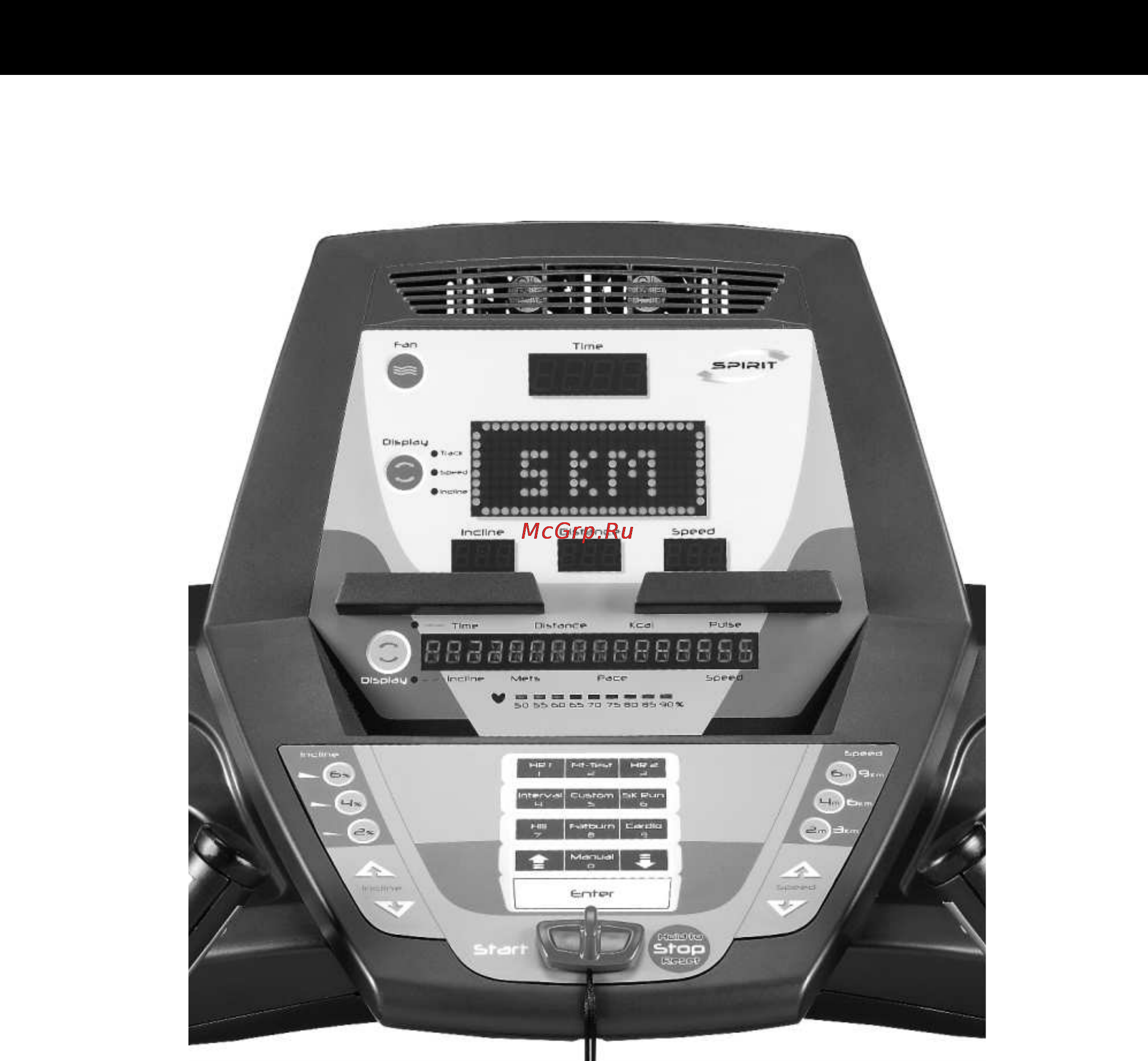 Spirit Fitness CT800 [11/29] Знакомство с панелью управления