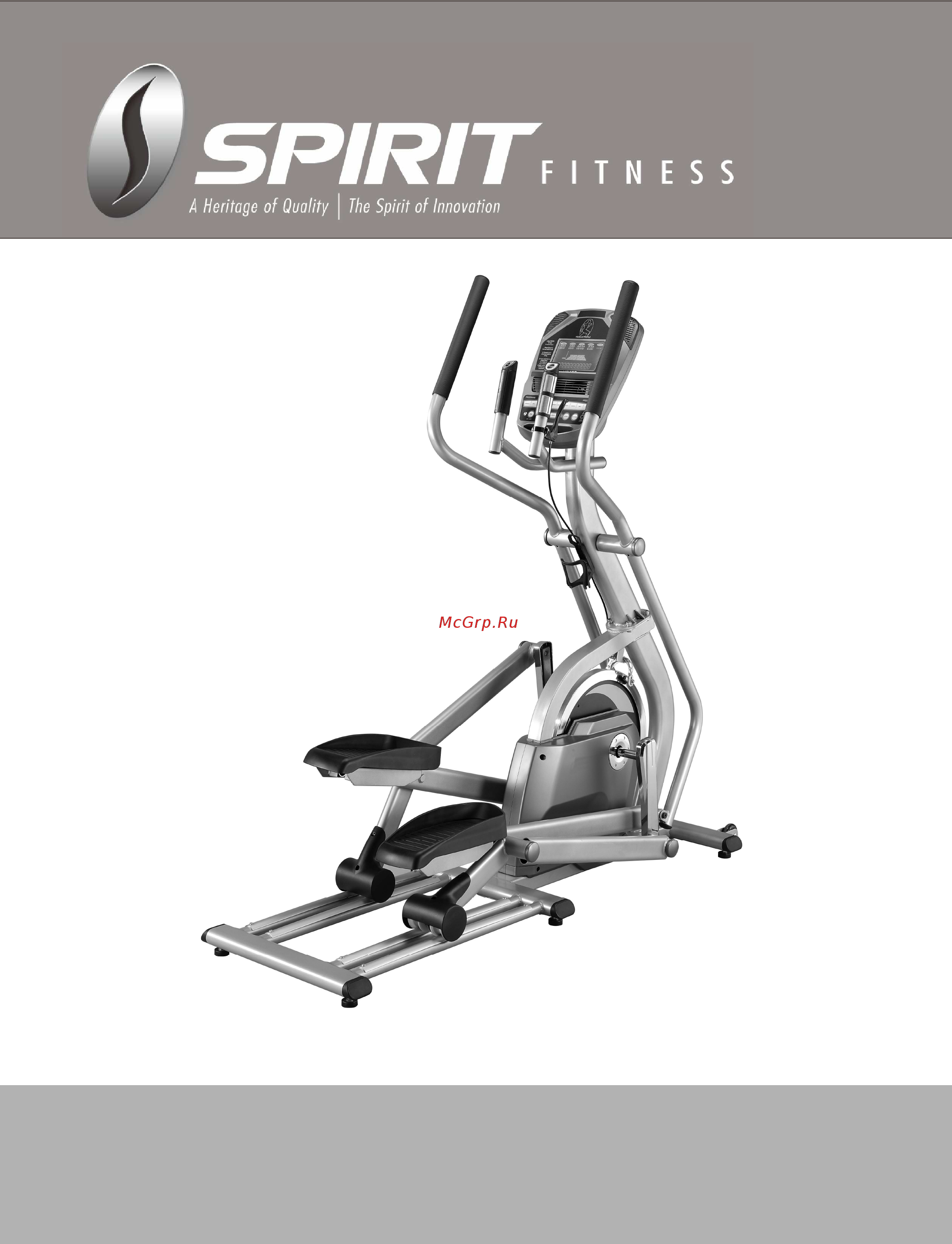 Spirit Fitness XG400 Инструкция по эксплуатации онлайн
