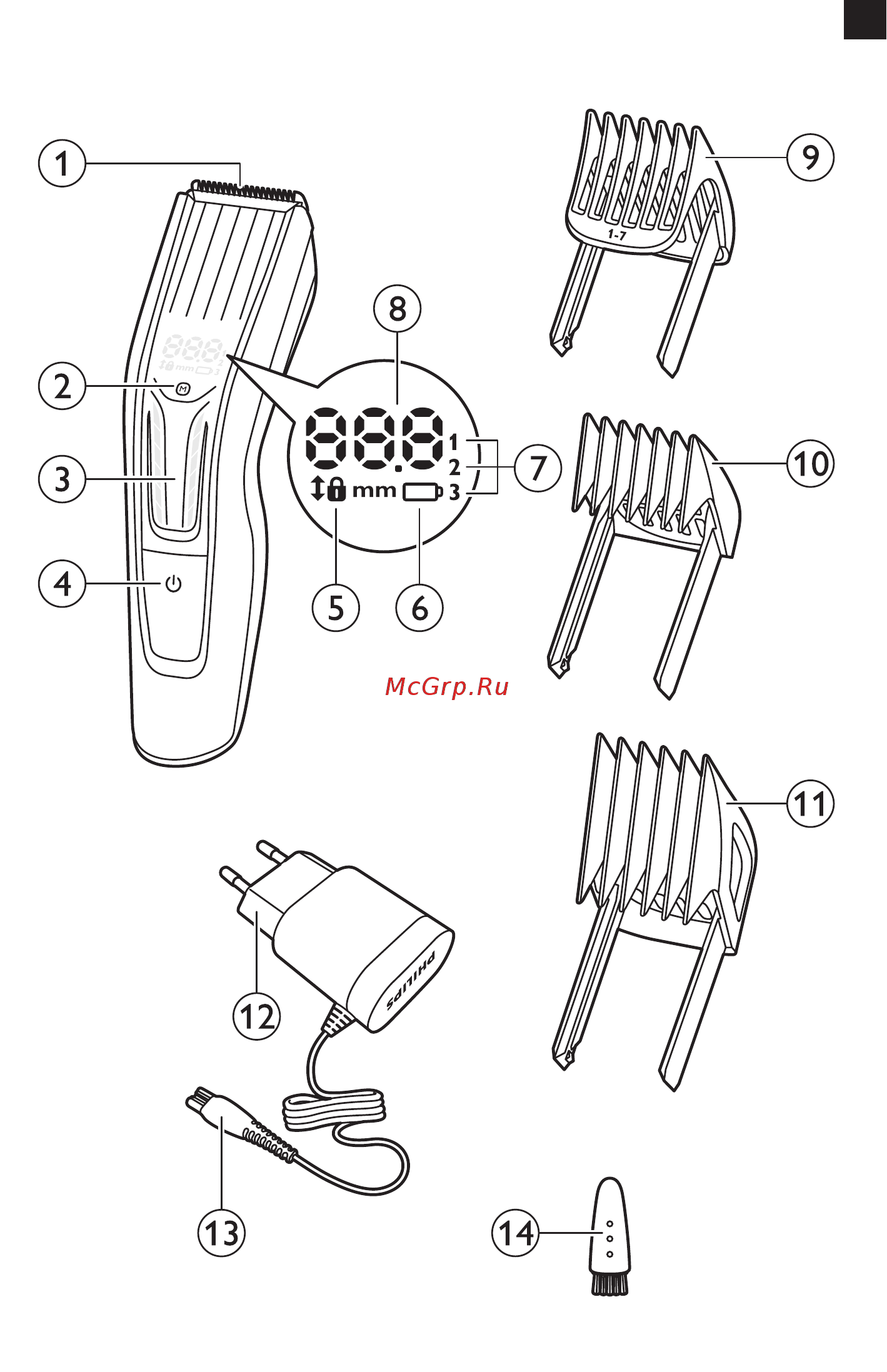 Philips HC9450/15 Инструкция по эксплуатации онлайн [2/13] 121634