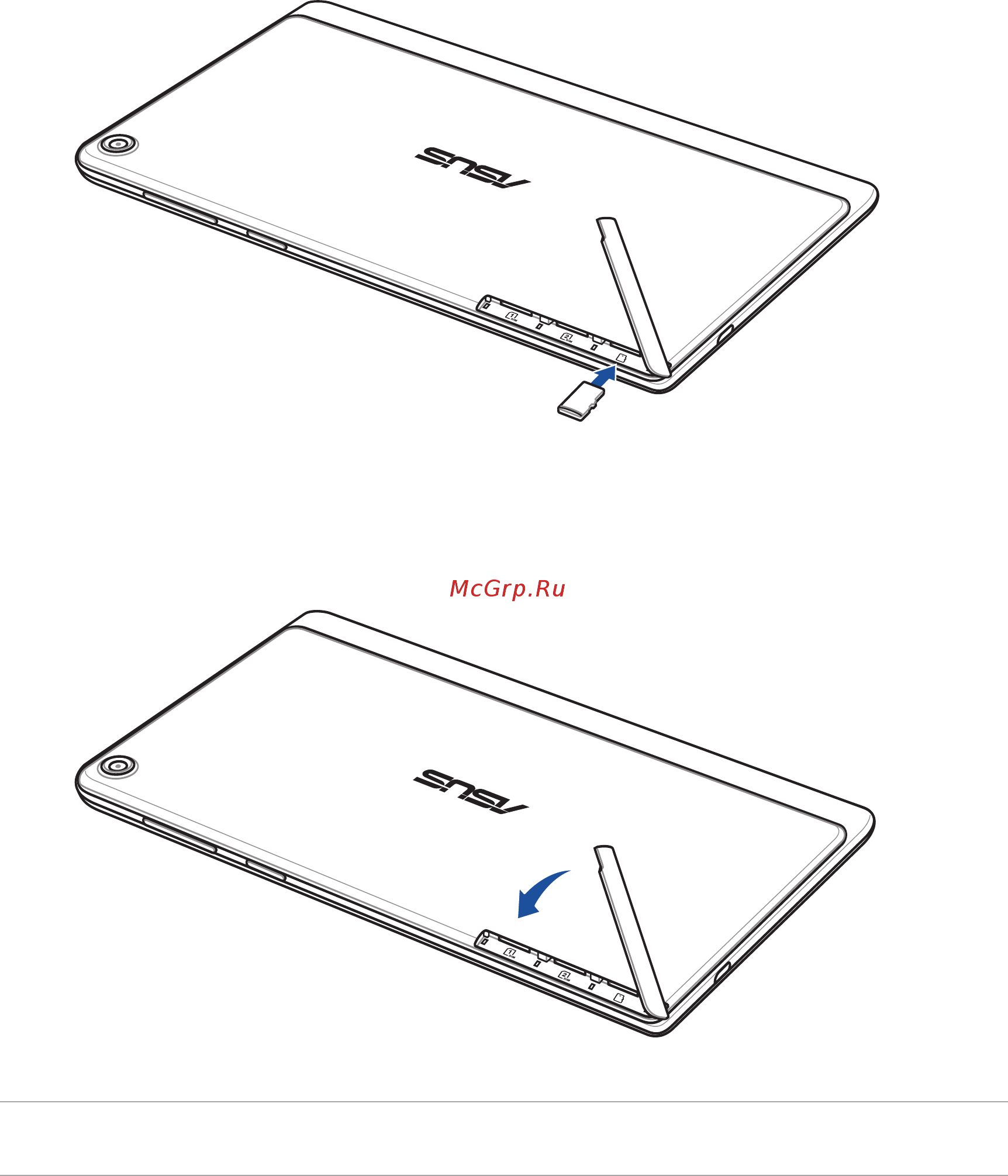 Asus zenpad z170cg-1a032a, 90np01y1-m00920 [11/175] Вставьте карту памяти в слот