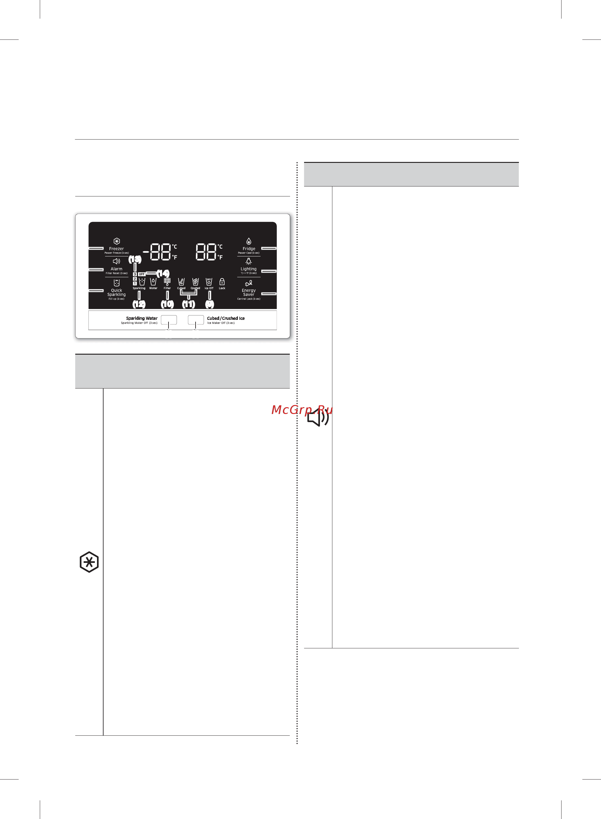 Samsung RF24HSESBSR [30/62] Использование панели управления
