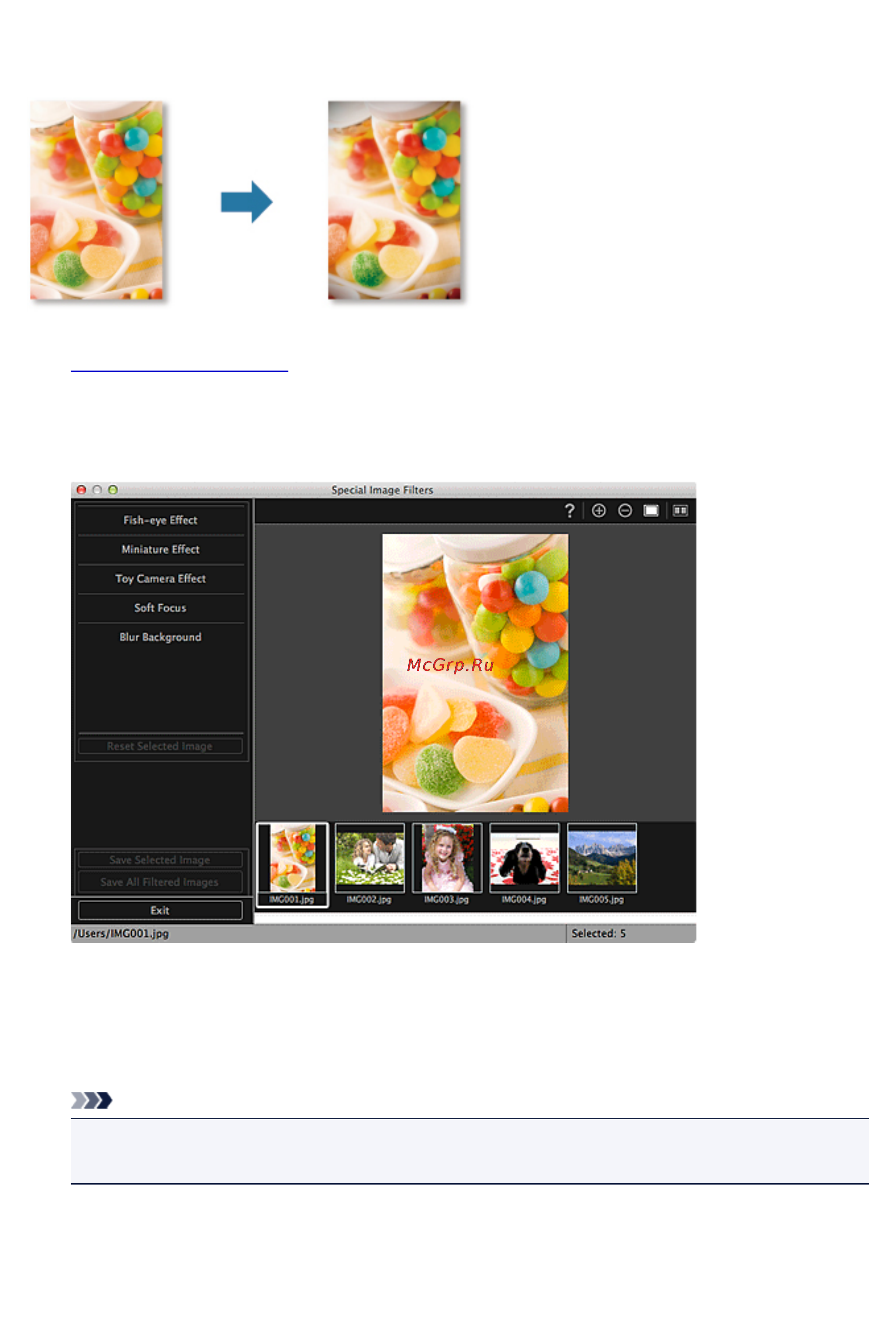 Canon Pixma MP230 [195/335] Улучшение с помощью эффекта игрушечной камеры