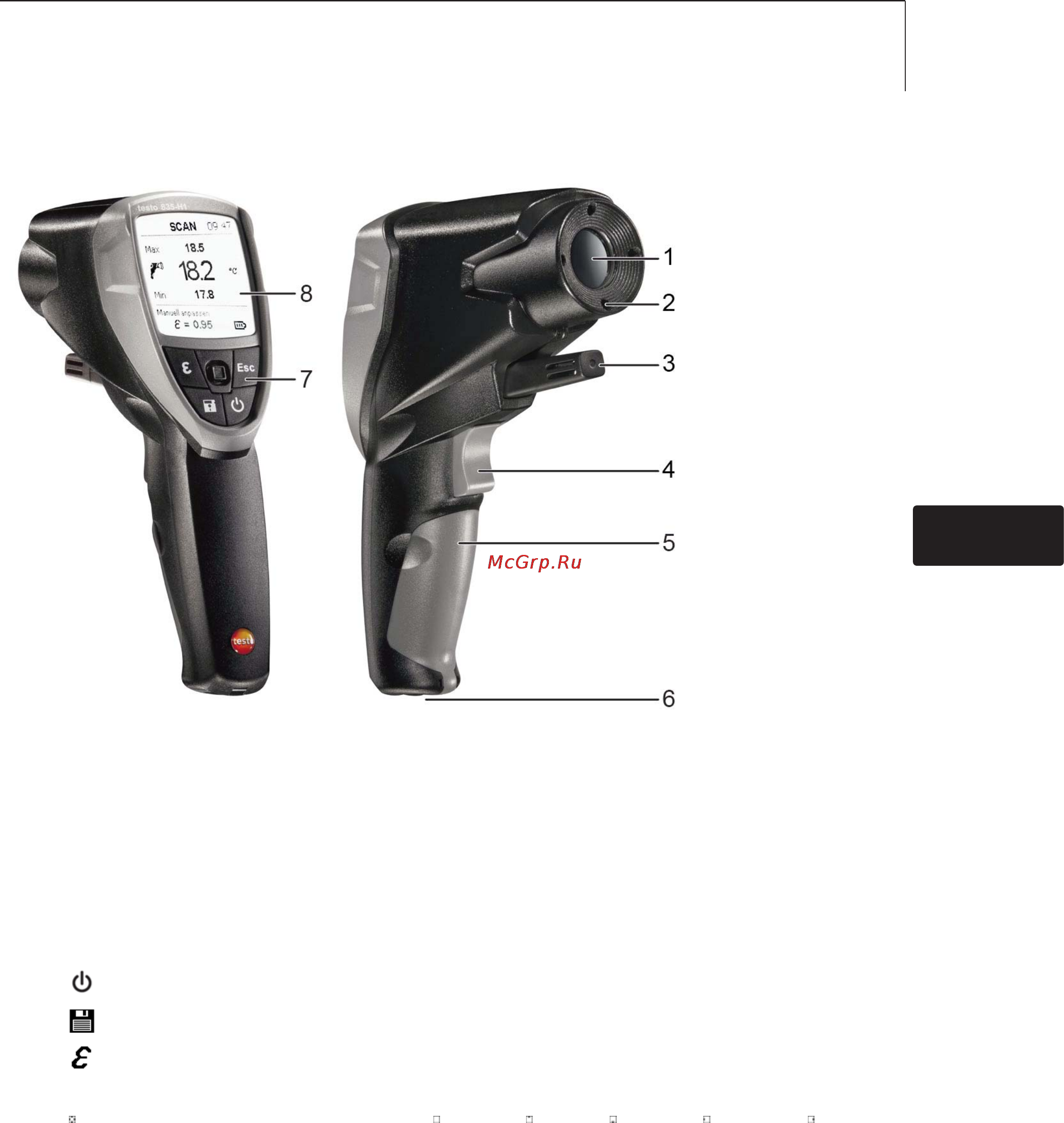 Testo 835-T1 [17/26] Описание прибора