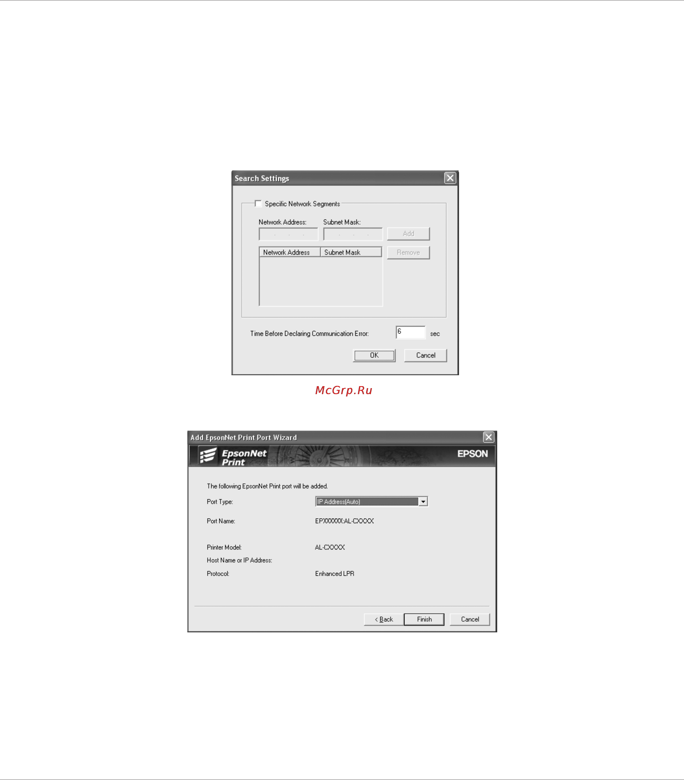 Epson Stylus SX235W Руководство по EpsonNet Print онлайн [10/22] 50364