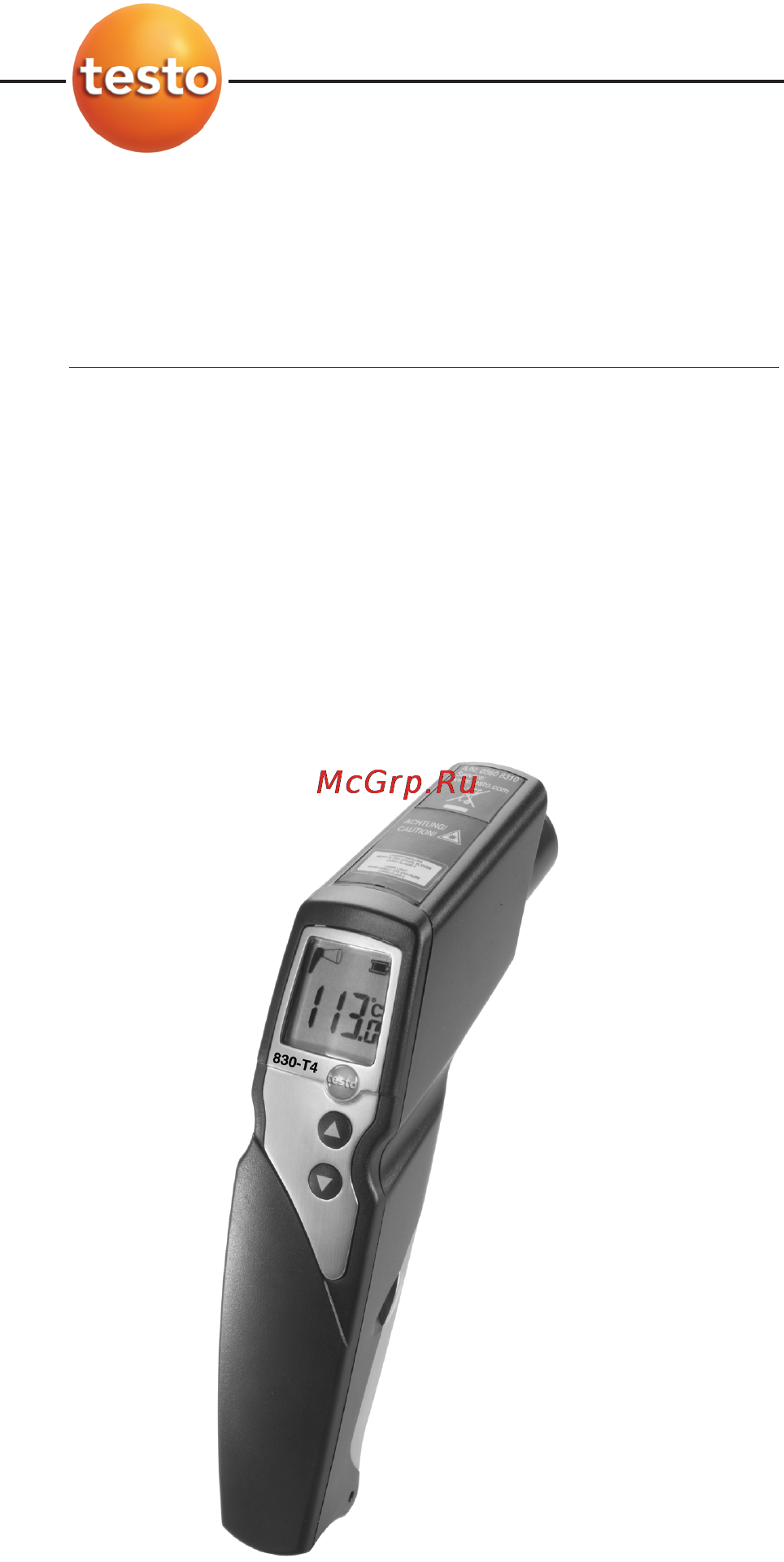 Testo 830-T4 Руководство по эксплуатации онлайн