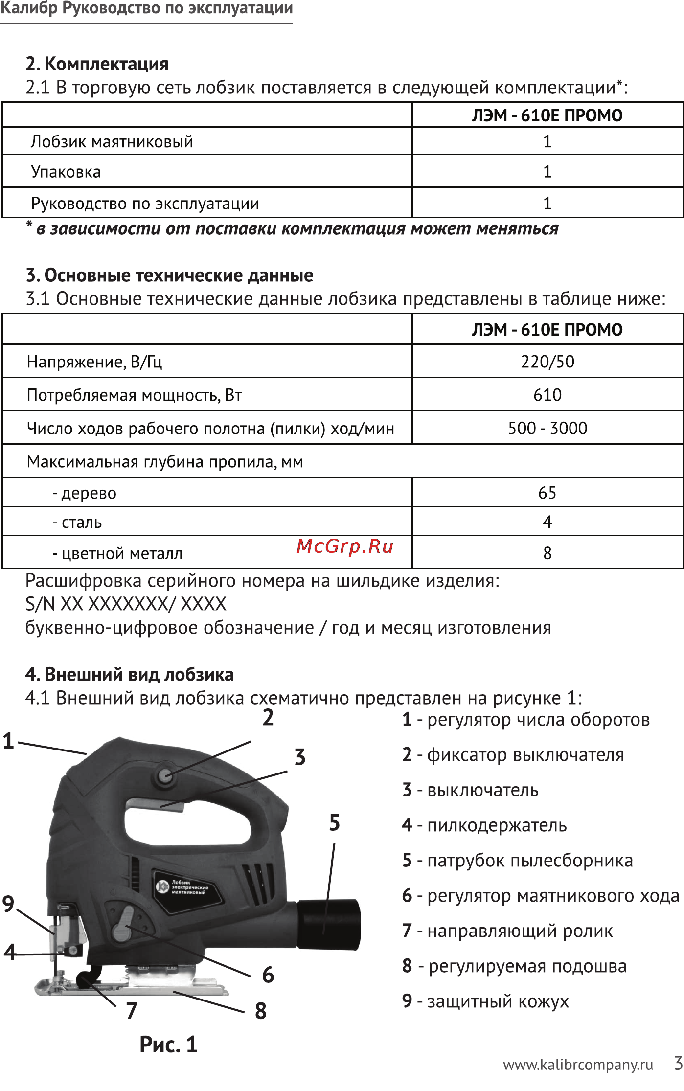 Калибр ЛЭМ-610Е ПРОМО [3/9] Рис 1