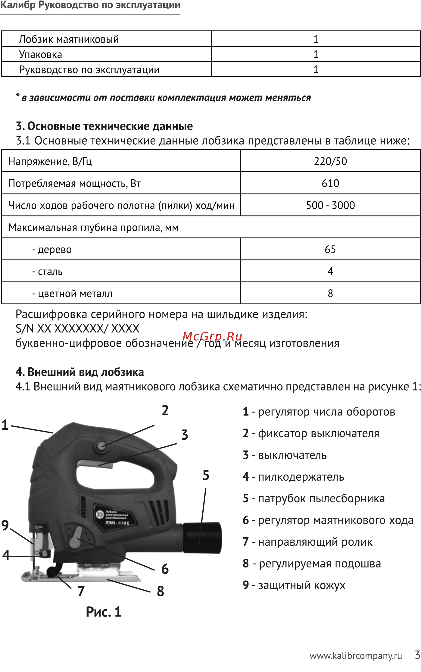 Калибр ЛЭМ-610Е [3/9] Рис 1