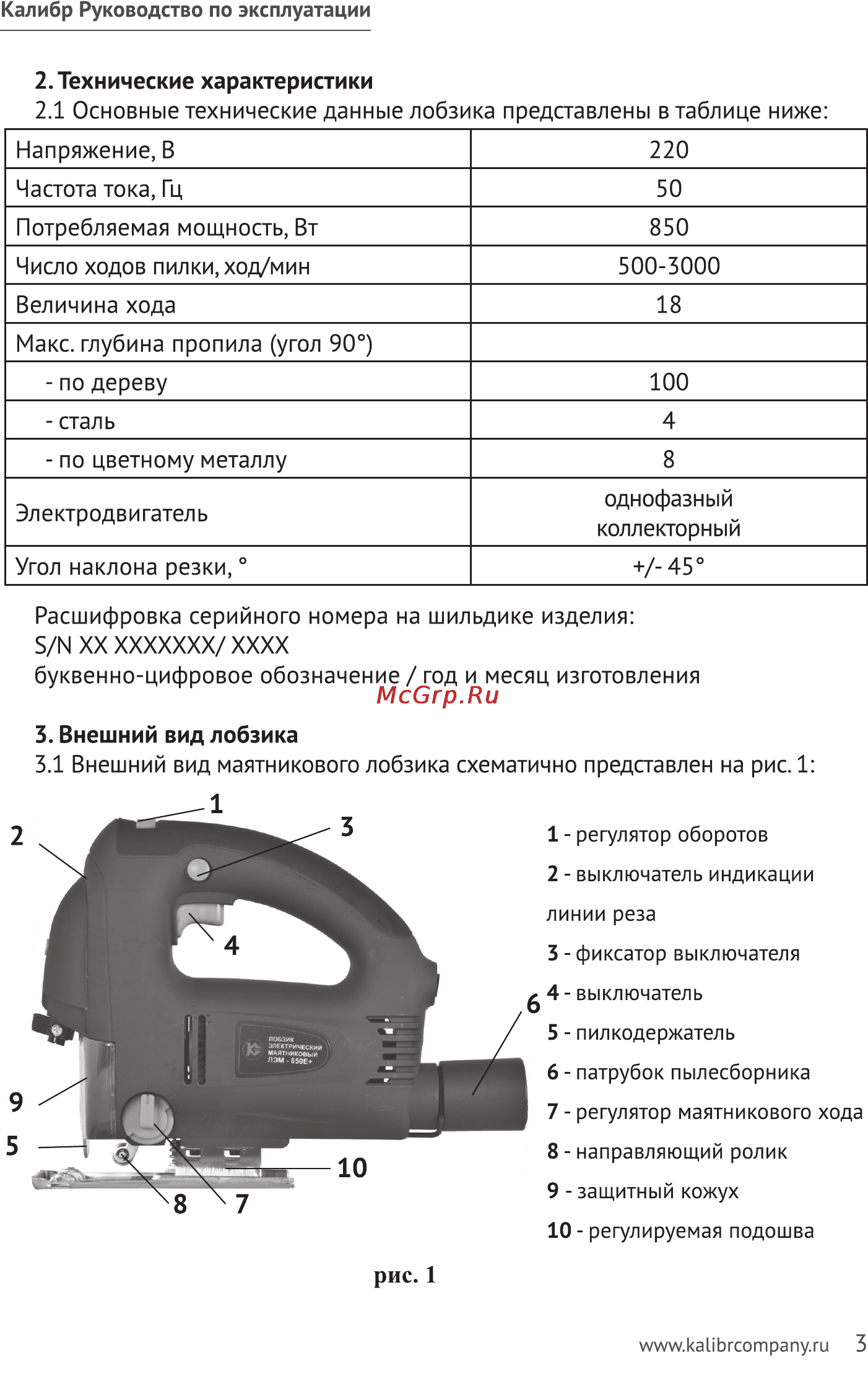 Калибр ЛЭМ-850Е [3/11] Рис 1