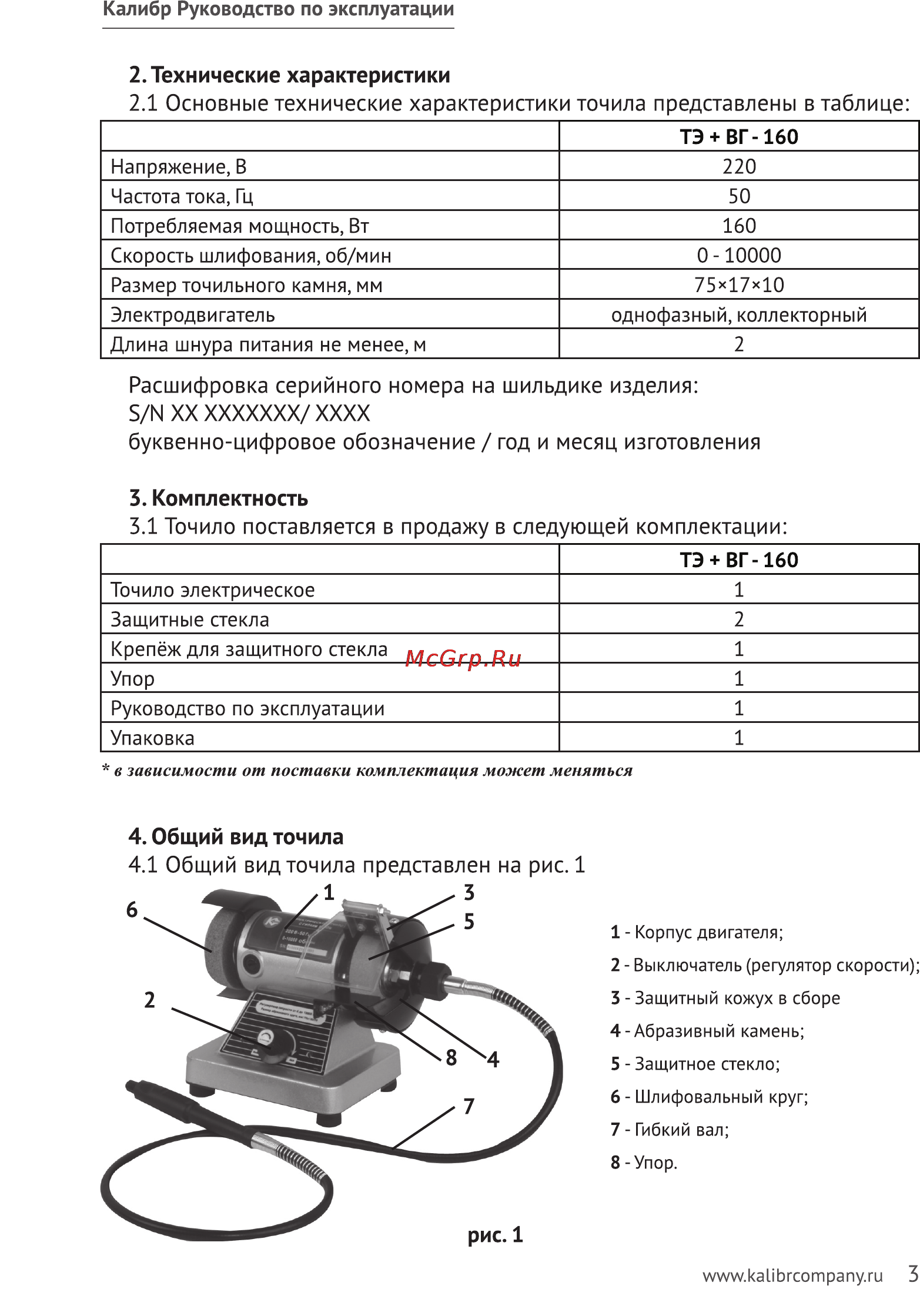 Калибр ТЭ+ВГ-160 [3/7] Www kalibrcompany ru 3