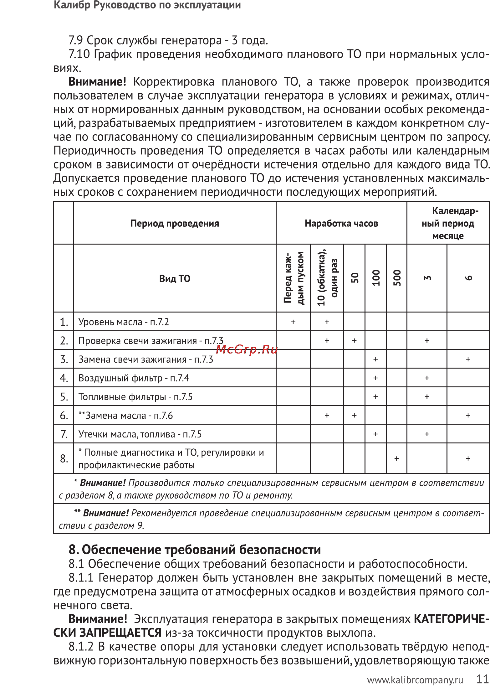 Калибр БЭГ-2811 Руководство по эксплуатации онлайн [11/19] 122446