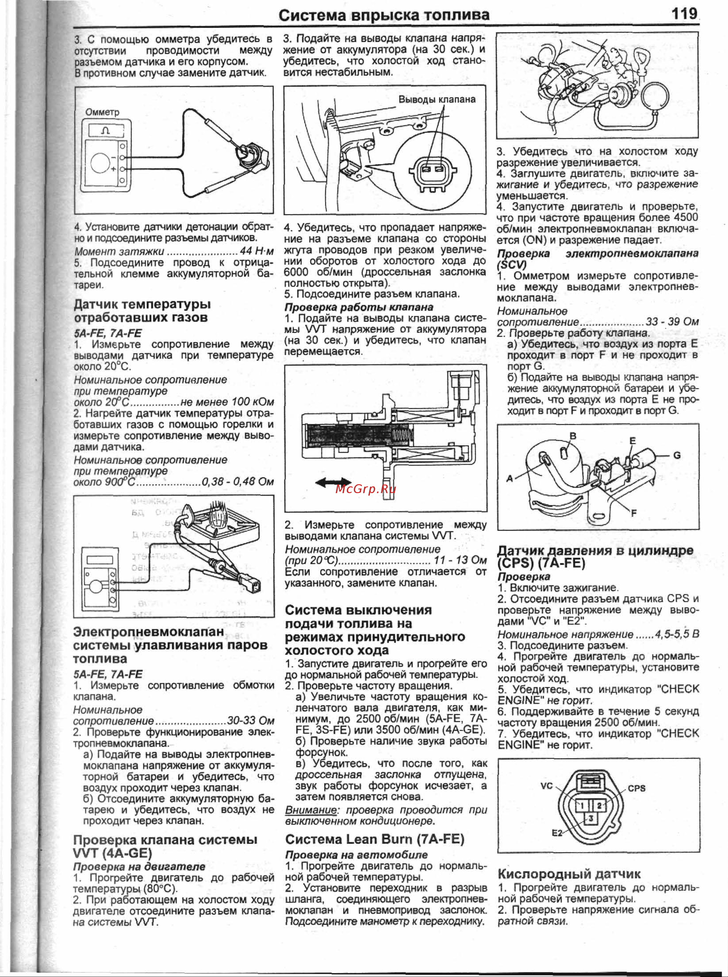 Toyota Carina (1996-2001) [118/359] Система lean burn 7a fe