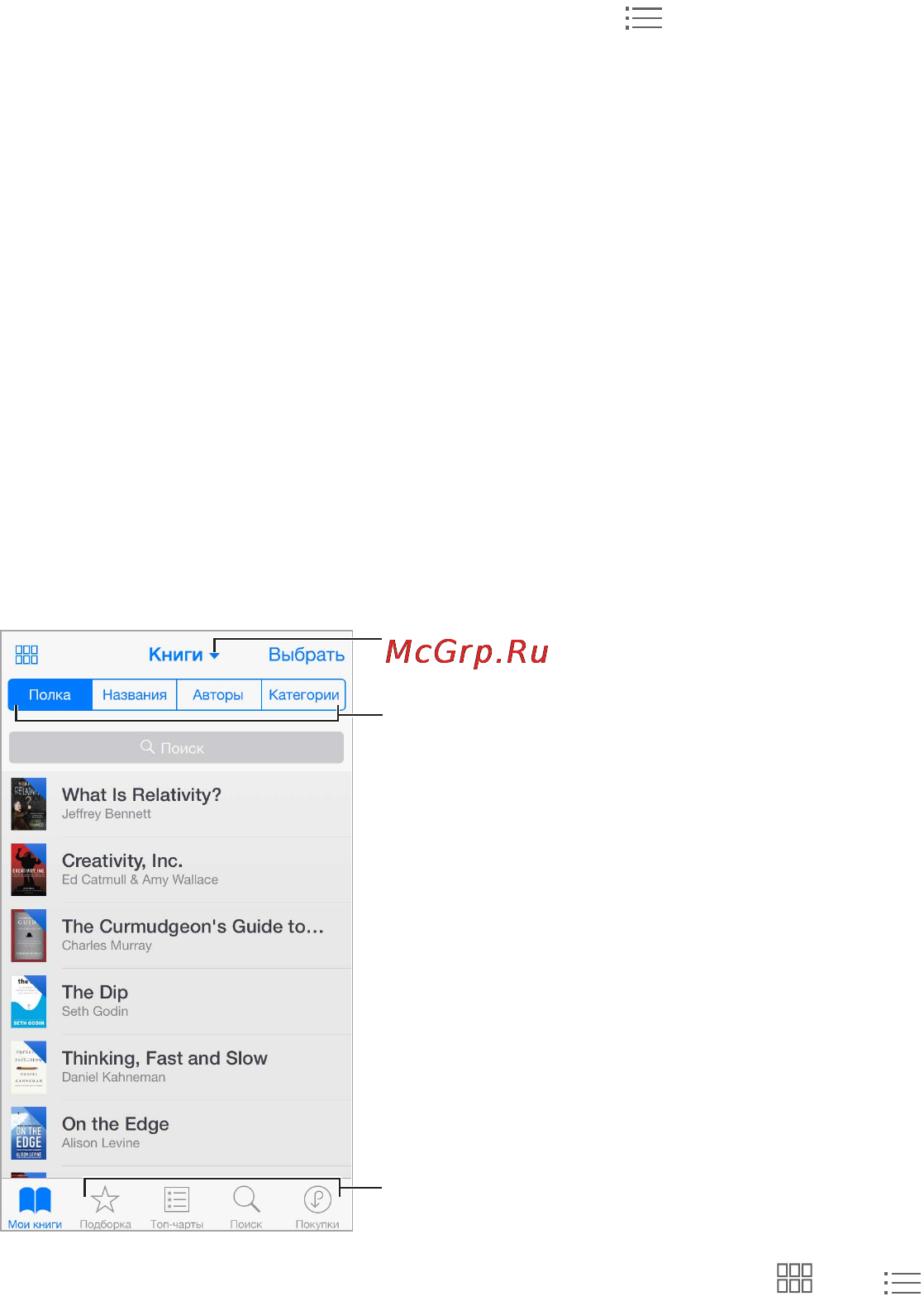 Apple iPhone 6 Plus 64GB Gold (MGAK2RU/A) [145/224] Упорядочивание книг