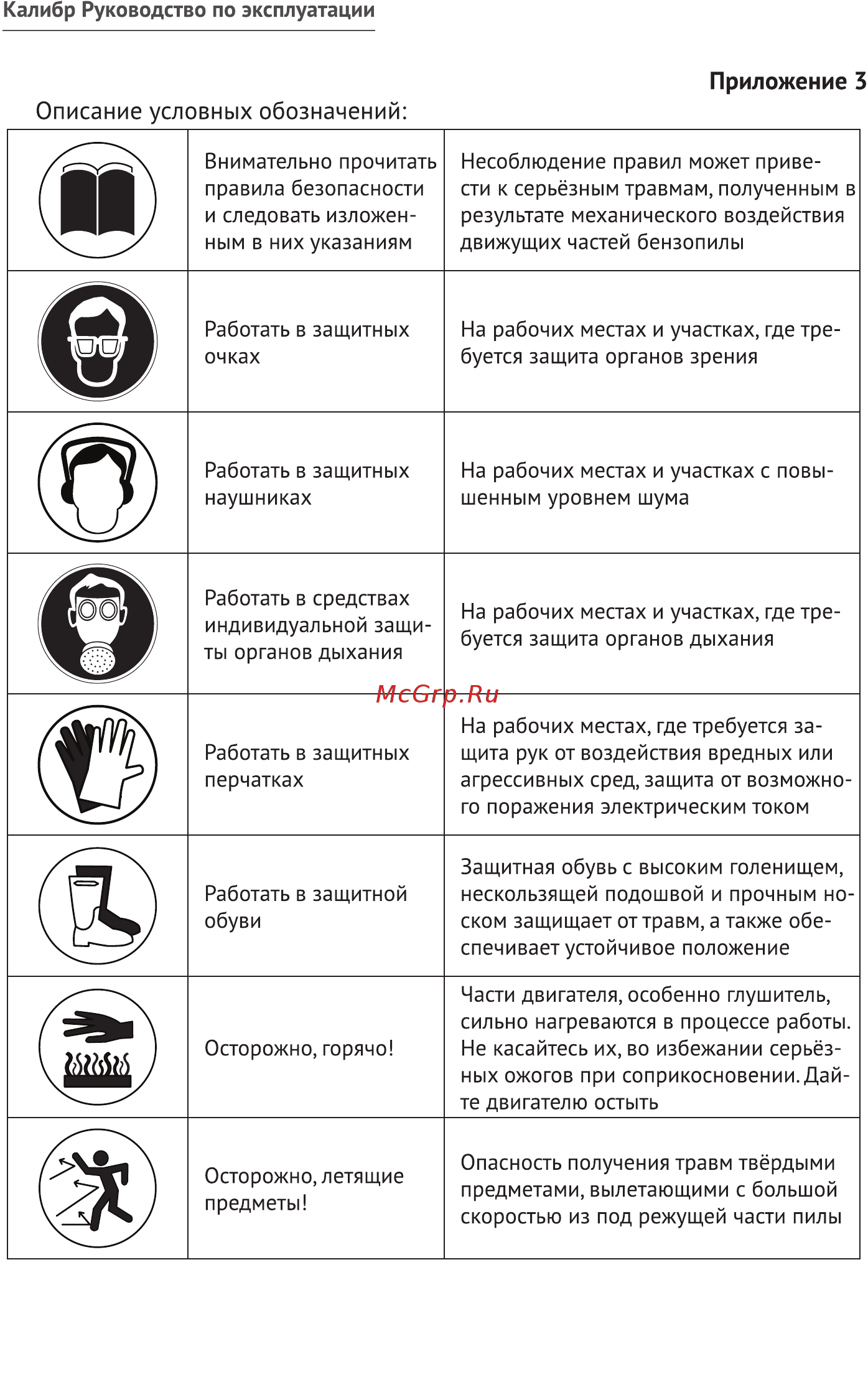 Калибр БП- 1800/16У [23/24] Приложение 3